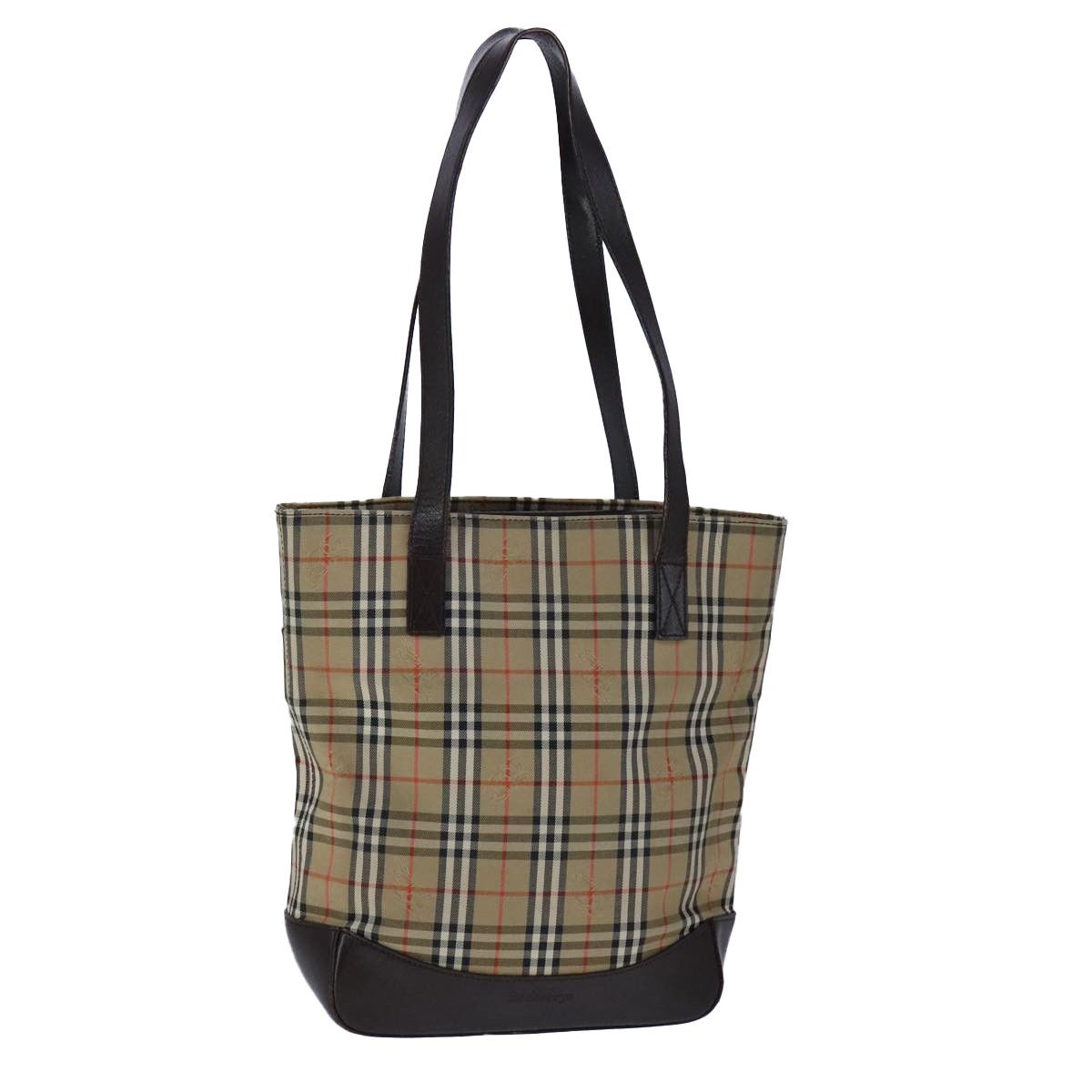 Burberry Nova Check Beige Canvas Tote Bag (Pre-Owned) Size ONE SIZE - 14 Thumbnail