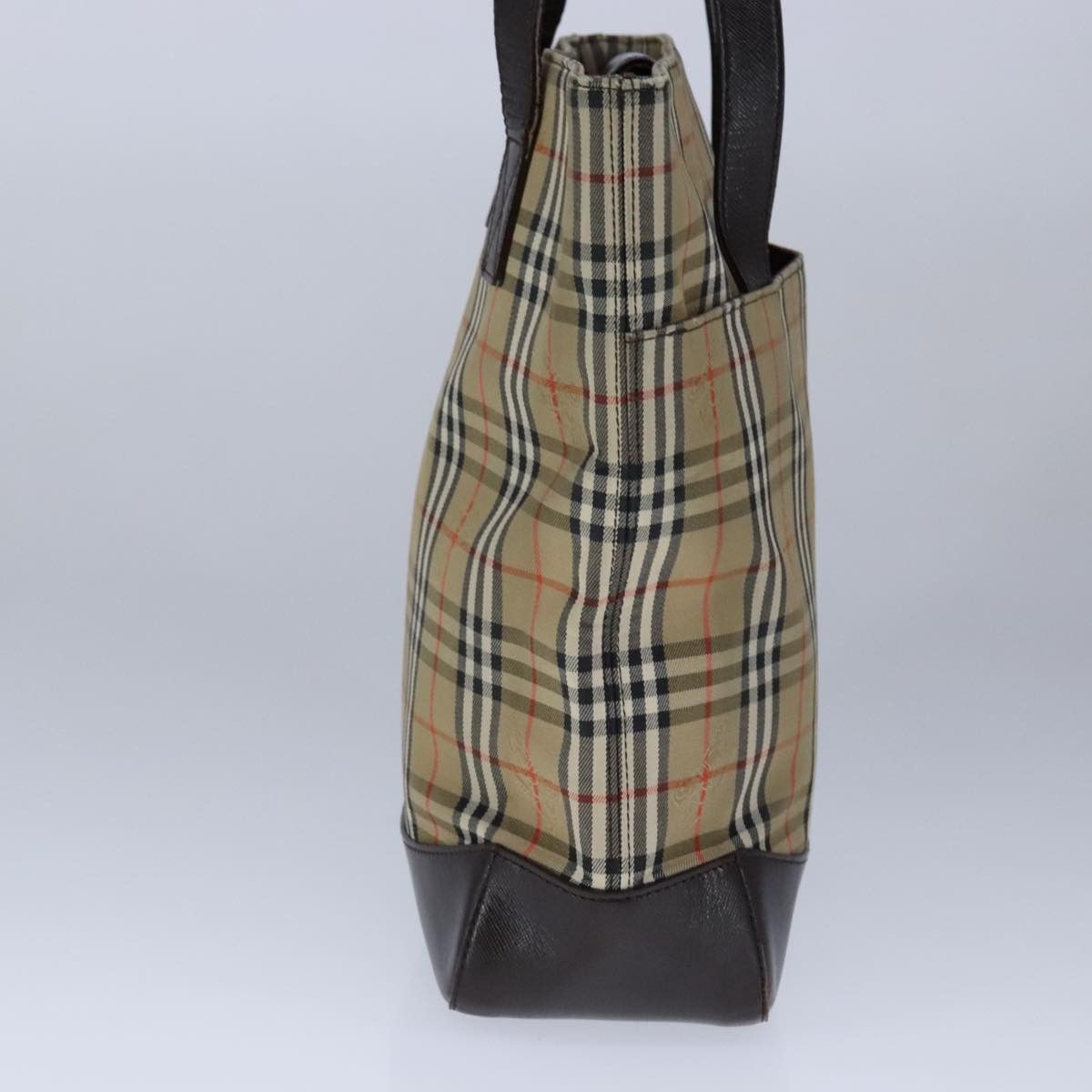 Burberry Nova Check Beige Canvas Tote Bag (Pre-Owned) Size ONE SIZE - 4 Thumbnail