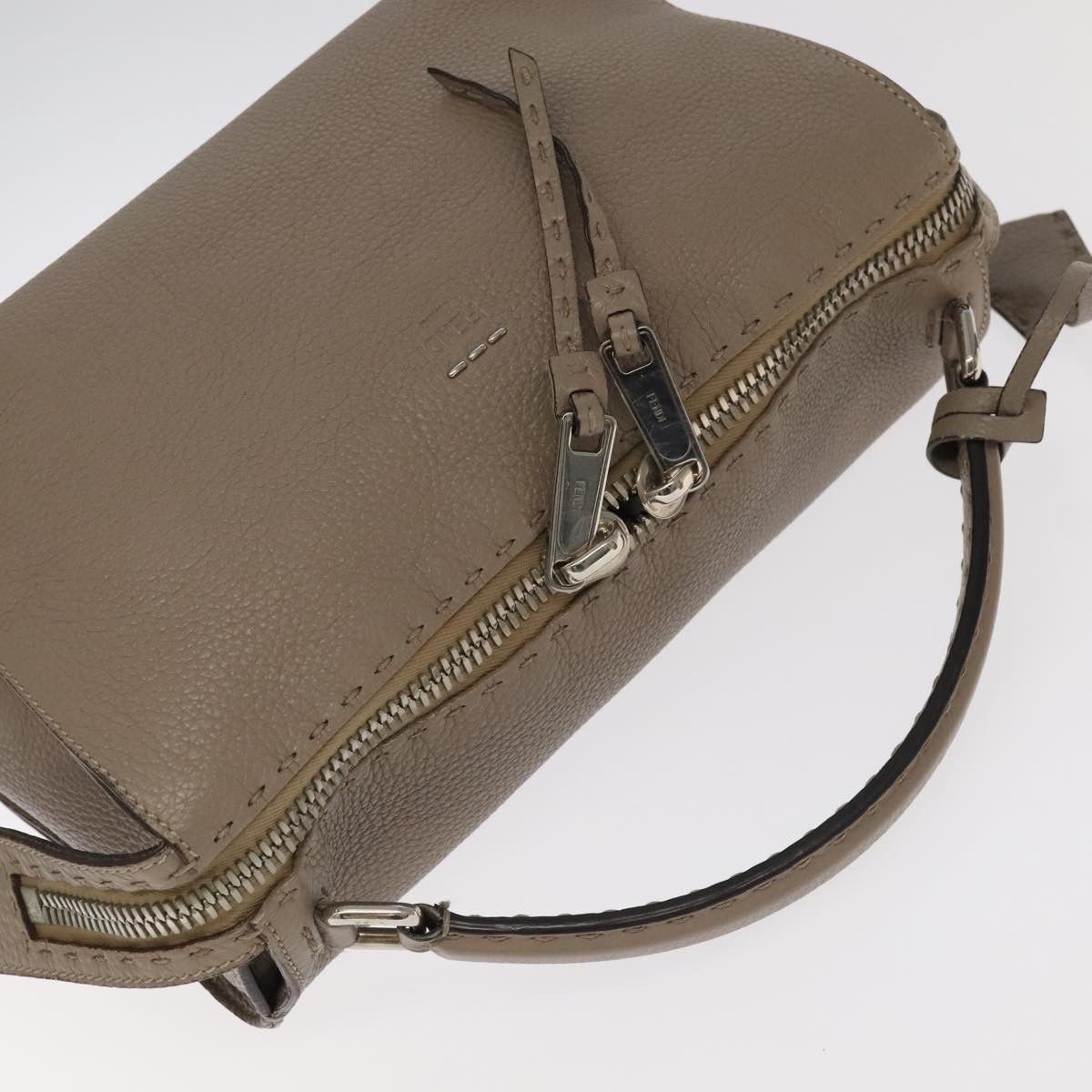 Fendi Lei Selleria Beige Leather Handbag (Pre-Owned) Size ONE SIZE - 5 Thumbnail