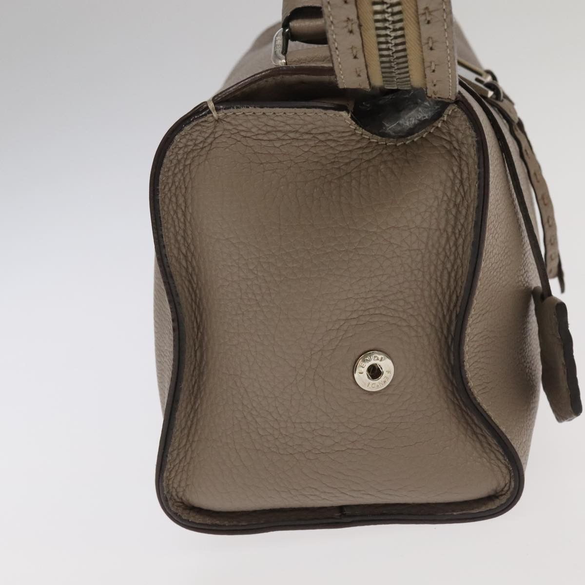 Fendi Lei Selleria Beige Leather Handbag (Pre-Owned) Size ONE SIZE - 4 Thumbnail