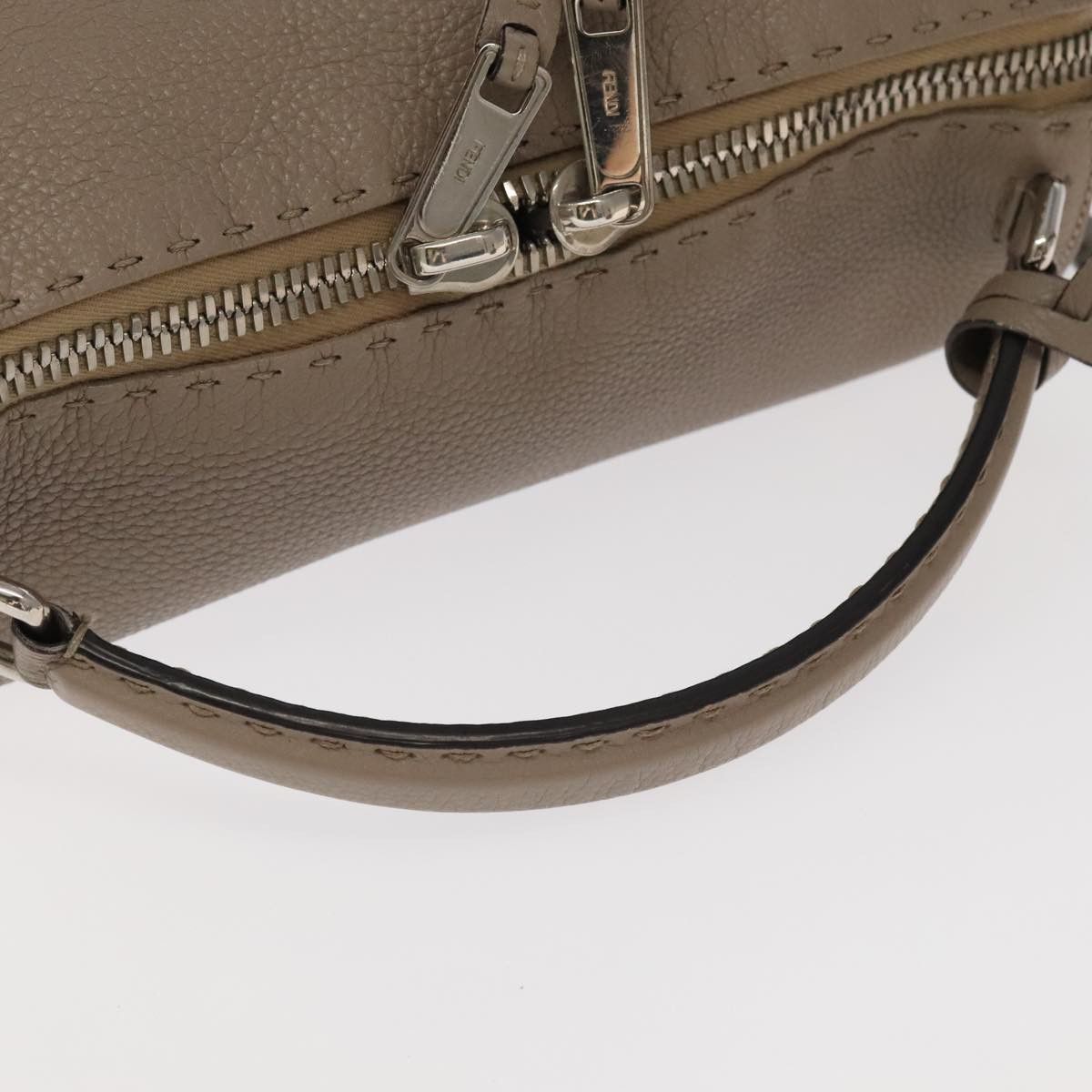Fendi Lei Selleria Beige Leather Handbag (Pre-Owned) Size ONE SIZE - 6 Thumbnail