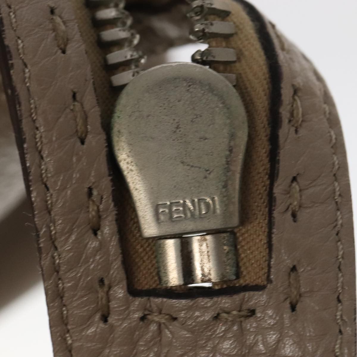 Fendi Lei Selleria Beige Leather Handbag (Pre-Owned) Size ONE SIZE - 17 Thumbnail