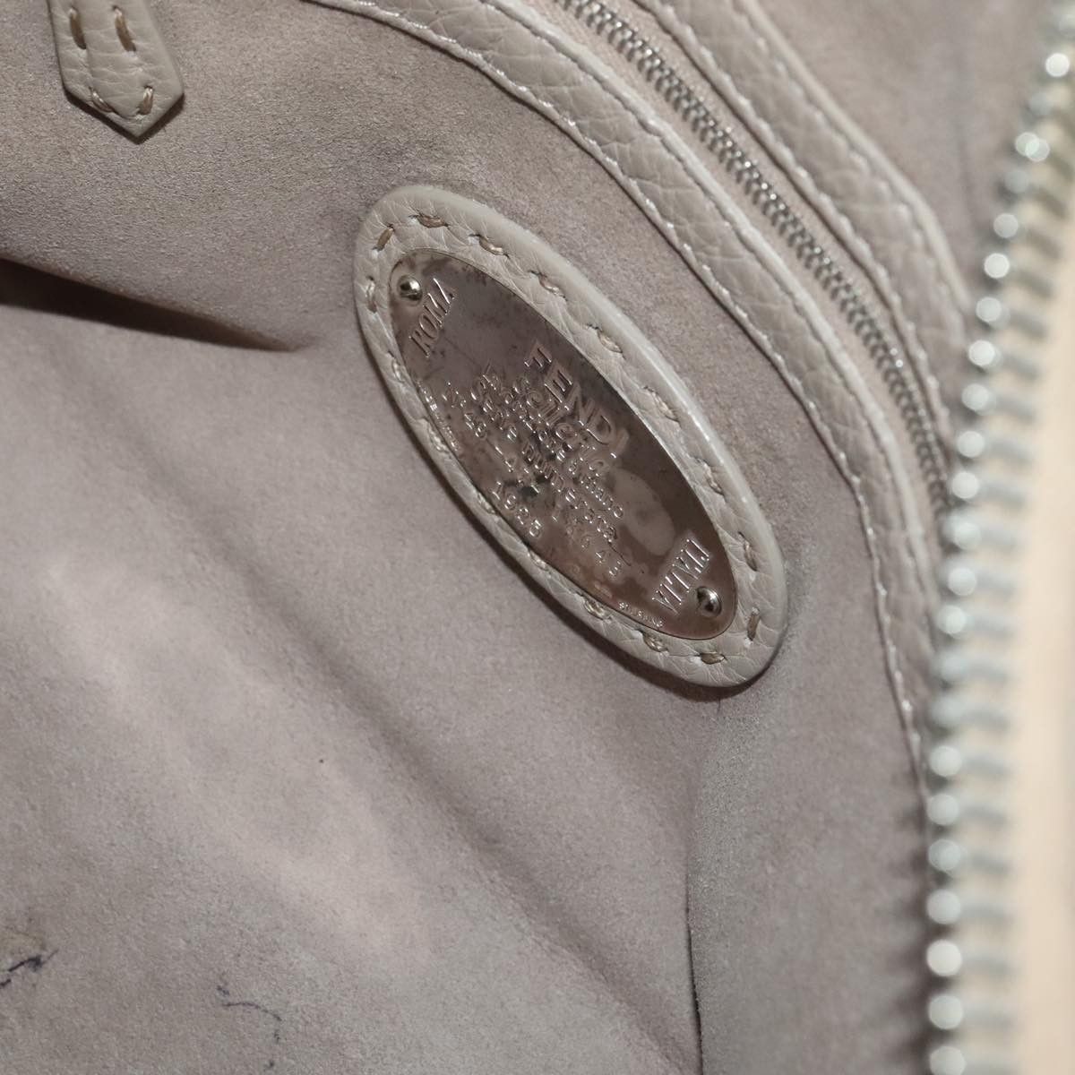 Fendi Lei Selleria Beige Leather Handbag (Pre-Owned) Size ONE SIZE - 18 Thumbnail
