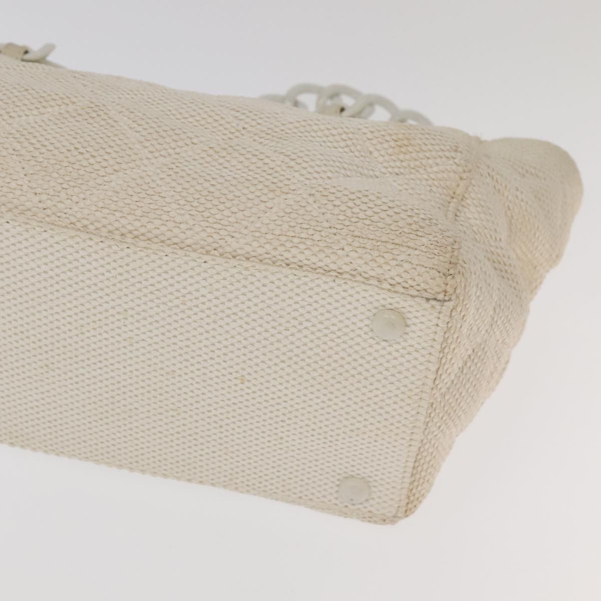 Chanel Coco Mark Beige Canvas Shoulder Bag (Pre-Owned) Size ONE SIZE - 9 Thumbnail