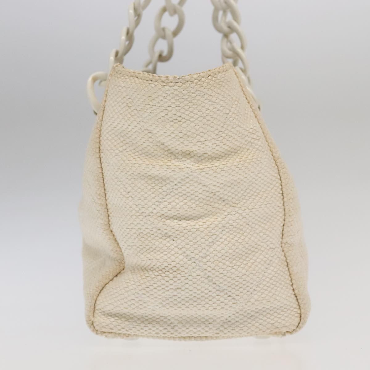 Chanel Coco Mark Beige Canvas Shoulder Bag (Pre-Owned) Size ONE SIZE - 4 Thumbnail