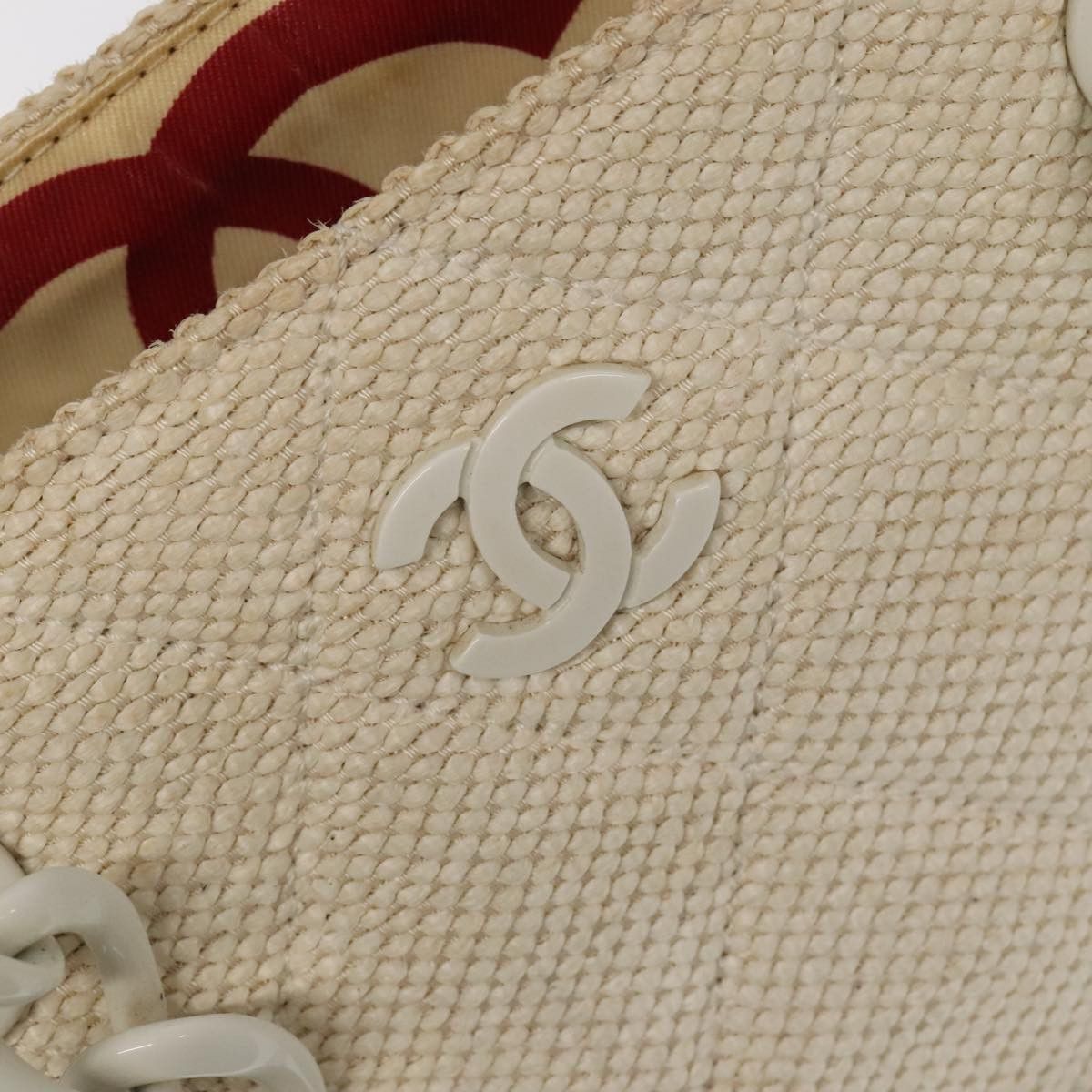Chanel Coco Mark Beige Canvas Shoulder Bag (Pre-Owned) Size ONE SIZE - 13 Thumbnail