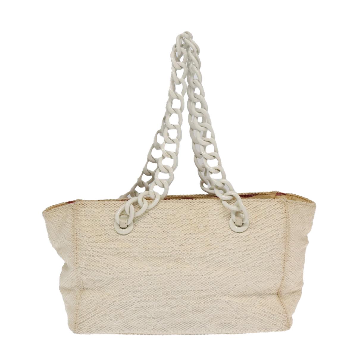 Chanel Coco Mark Beige Canvas Shoulder Bag (Pre-Owned) Size ONE SIZE - 2 Thumbnail