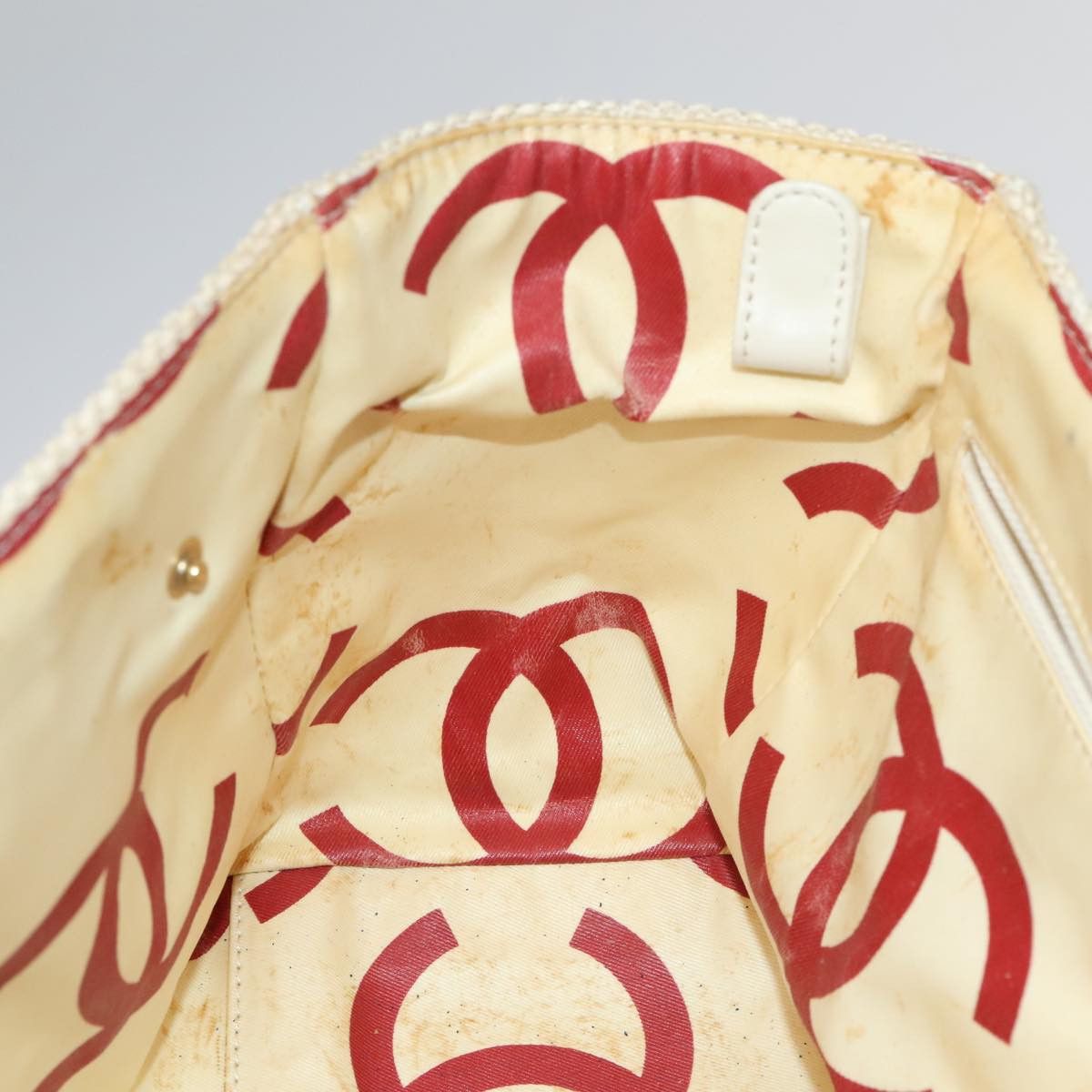 Chanel Coco Mark Beige Canvas Shoulder Bag (Pre-Owned) Size ONE SIZE - 16 Thumbnail