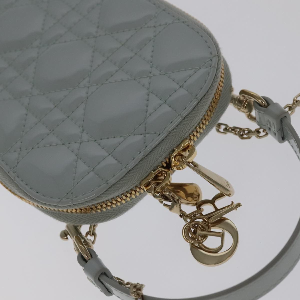 Dior Lady Blue Patent Leather Shoulder Bag (Pre-Owned) Size ONE SIZE - 12 Thumbnail