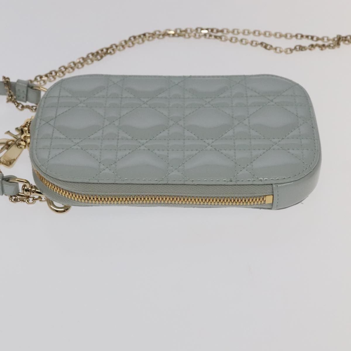 Dior Lady Blue Patent Leather Shoulder Bag (Pre-Owned) Size ONE SIZE - 11 Thumbnail