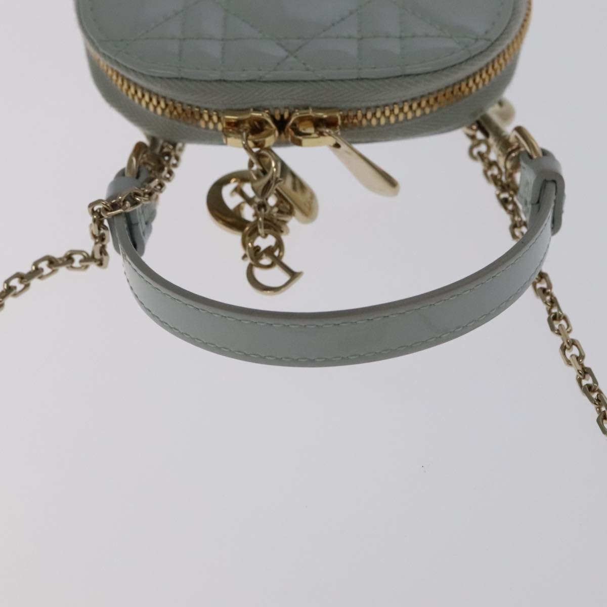 Dior Lady Blue Patent Leather Shoulder Bag (Pre-Owned) Size ONE SIZE - 4 Thumbnail