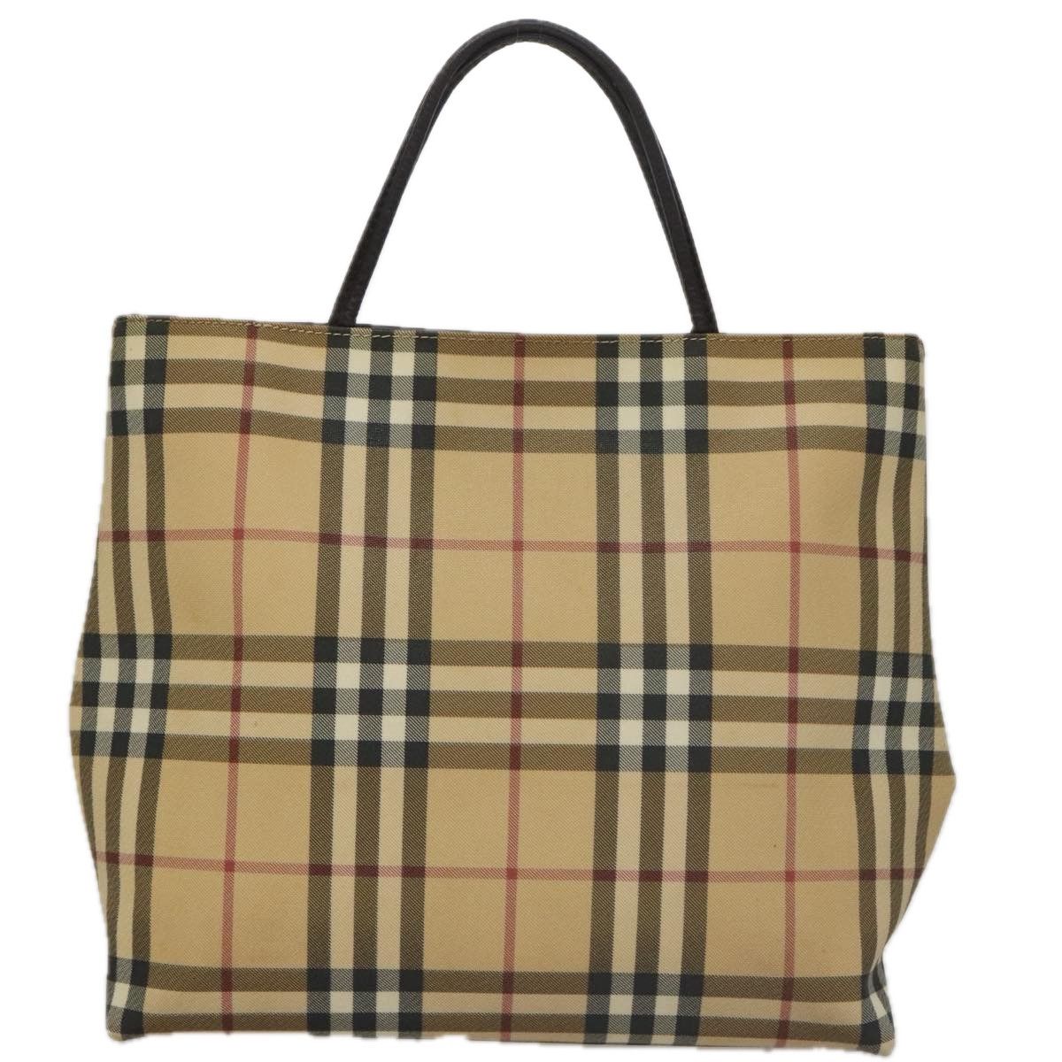Burberry Nova Check Beige Canvas Tote Bag (Pre-Owned) Size ONE SIZE - 2 Thumbnail