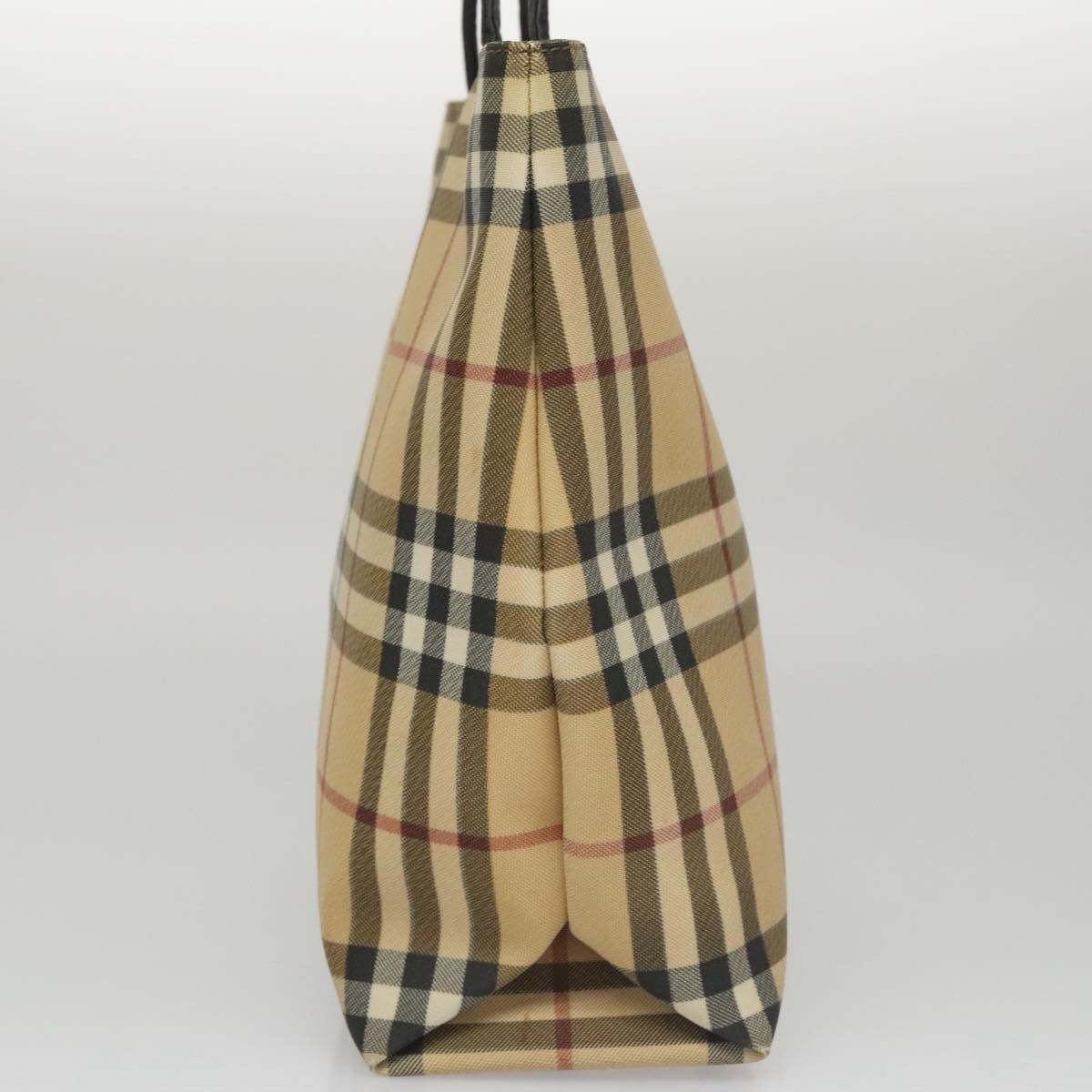 Burberry Nova Check Beige Canvas Tote Bag (Pre-Owned) Size ONE SIZE - 4 Thumbnail