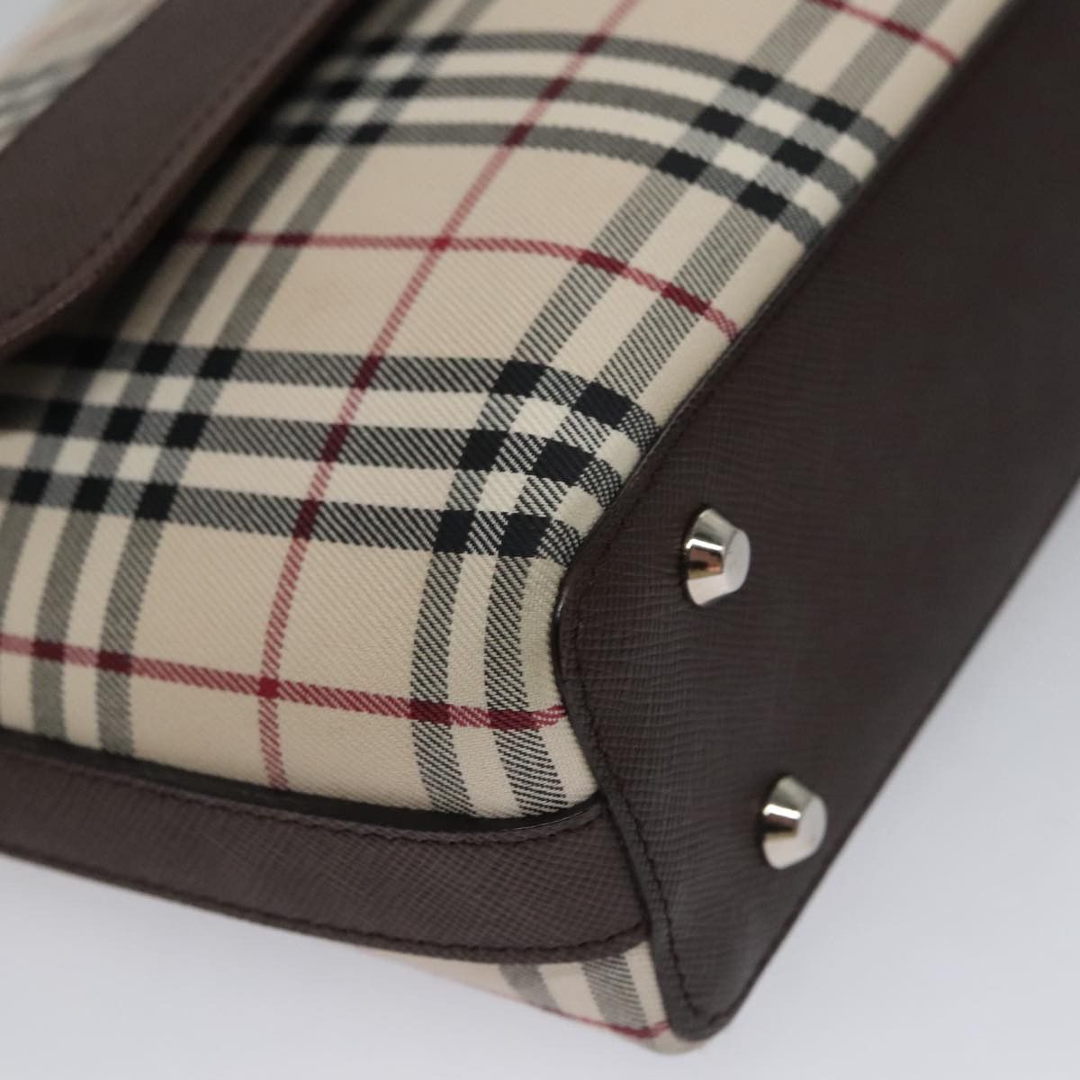 Burberry Nova Check Beige Canvas Shoulder Bag (Pre-Owned) Size ONE SIZE - 8 Thumbnail