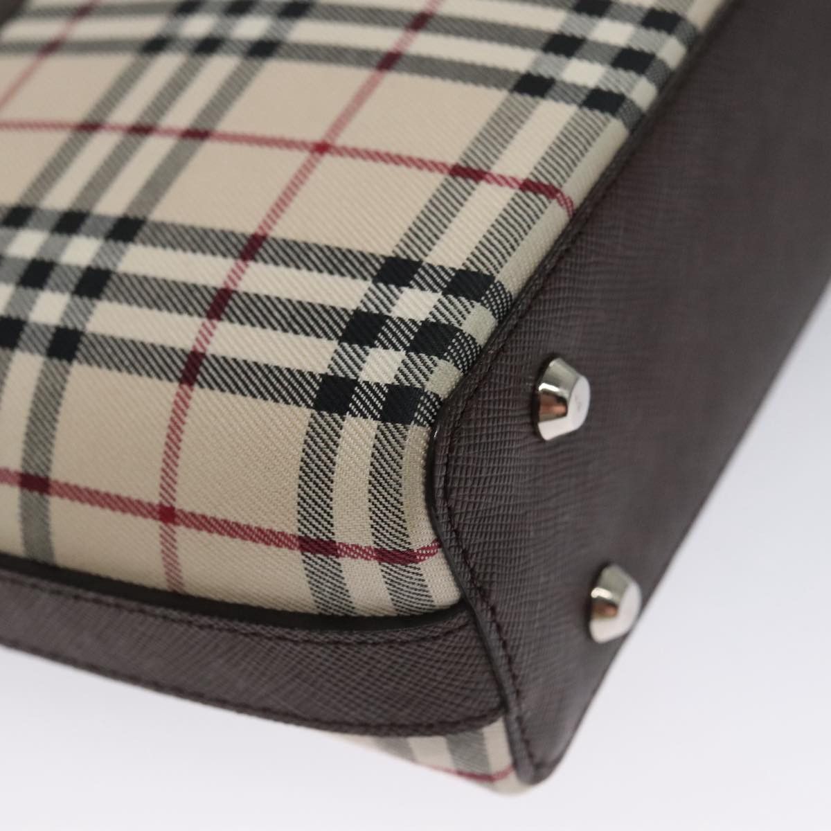 Burberry Nova Check Beige Canvas Shoulder Bag (Pre-Owned) Size ONE SIZE - 10 Thumbnail