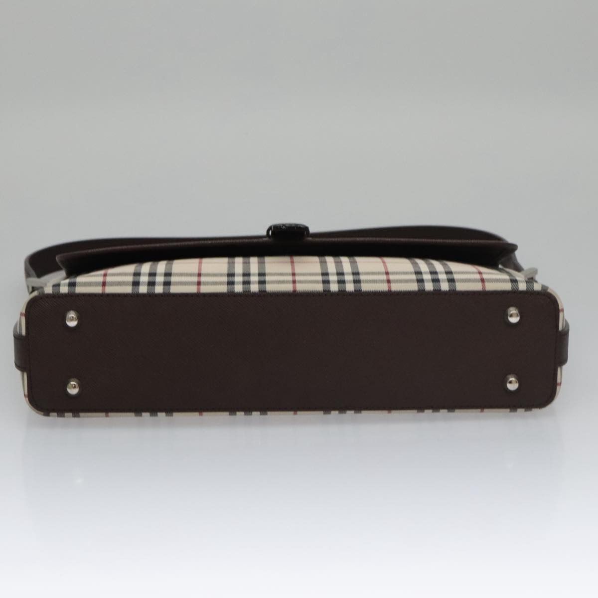 Burberry Nova Check Beige Canvas Shoulder Bag (Pre-Owned) Size ONE SIZE - 16 Thumbnail
