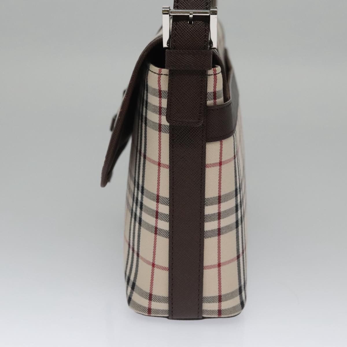 Burberry Nova Check Beige Canvas Shoulder Bag (Pre-Owned) Size ONE SIZE - 4 Thumbnail