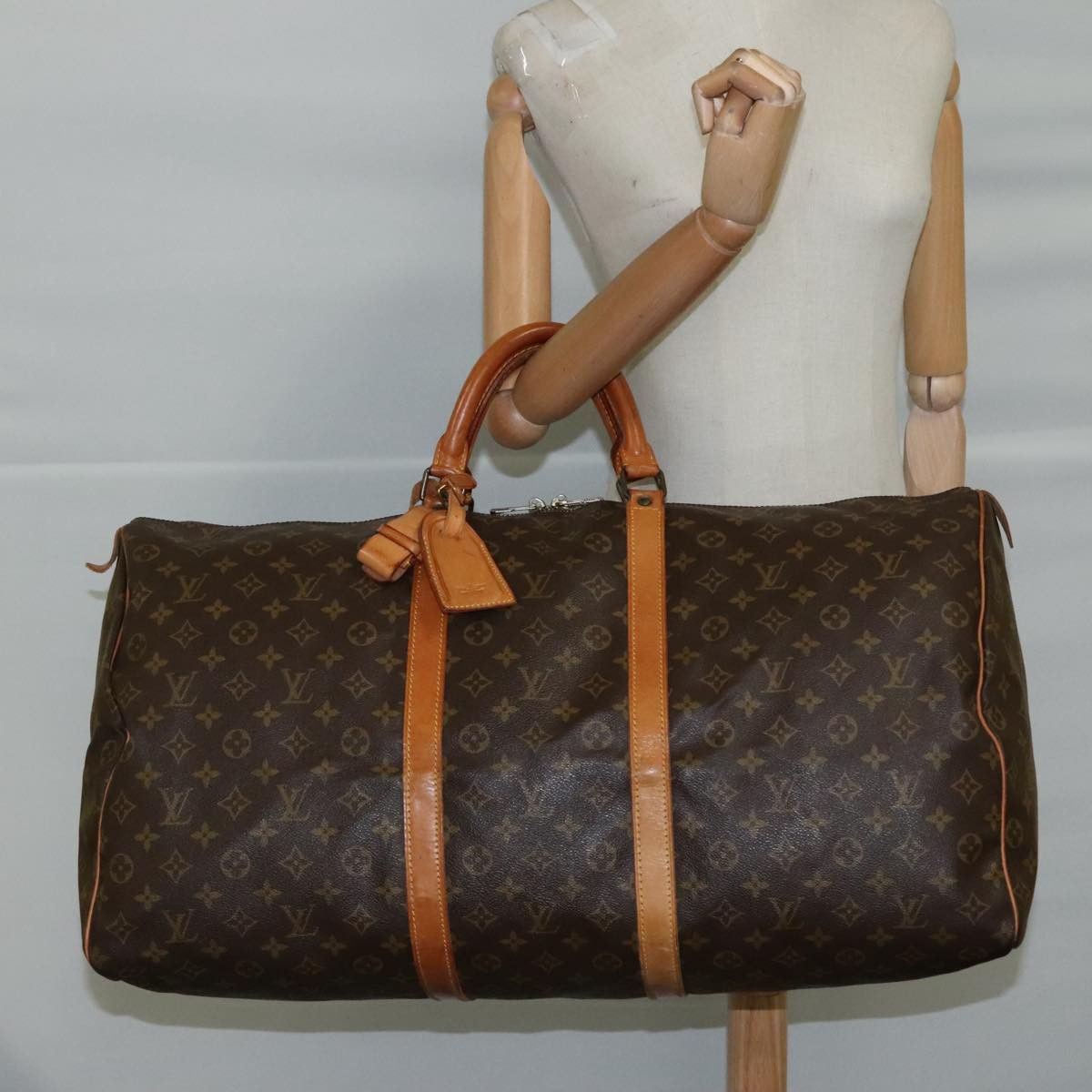 Louis Vuitton Keepall 60 Brown Canvas Travel Bag (Pre-Owned) Size ONE SIZE - 12 Thumbnail