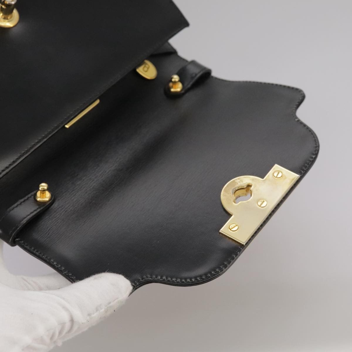 Dior -- Black Leather Handbag (Pre-Owned) Size ONE SIZE - 15 Thumbnail