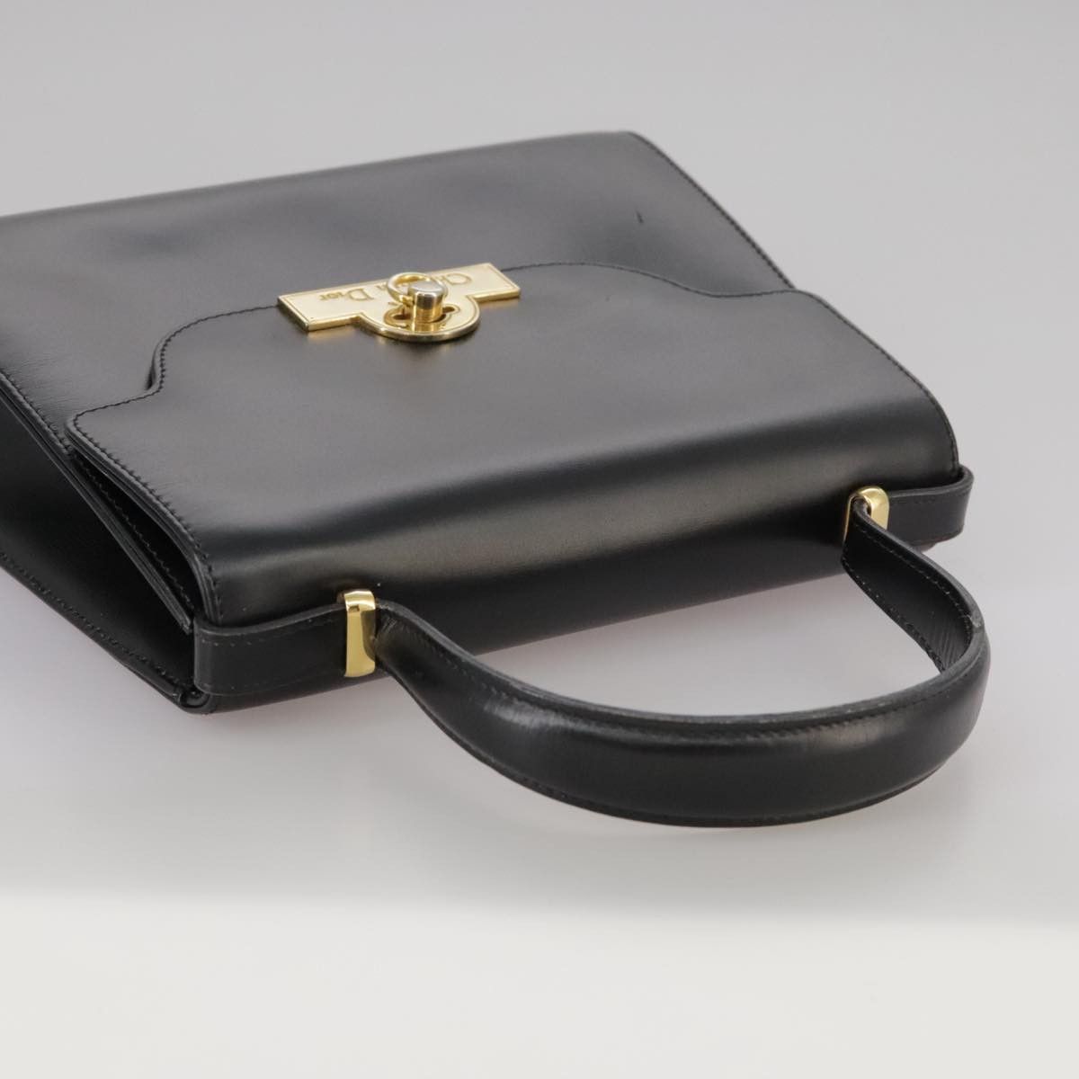 Dior -- Black Leather Handbag (Pre-Owned) Size ONE SIZE - 6 Thumbnail