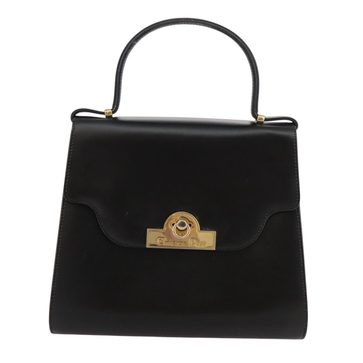 Dior -- Black Leather Handbag (Pre-Owned) Size ONE SIZE - 3 Thumbnail