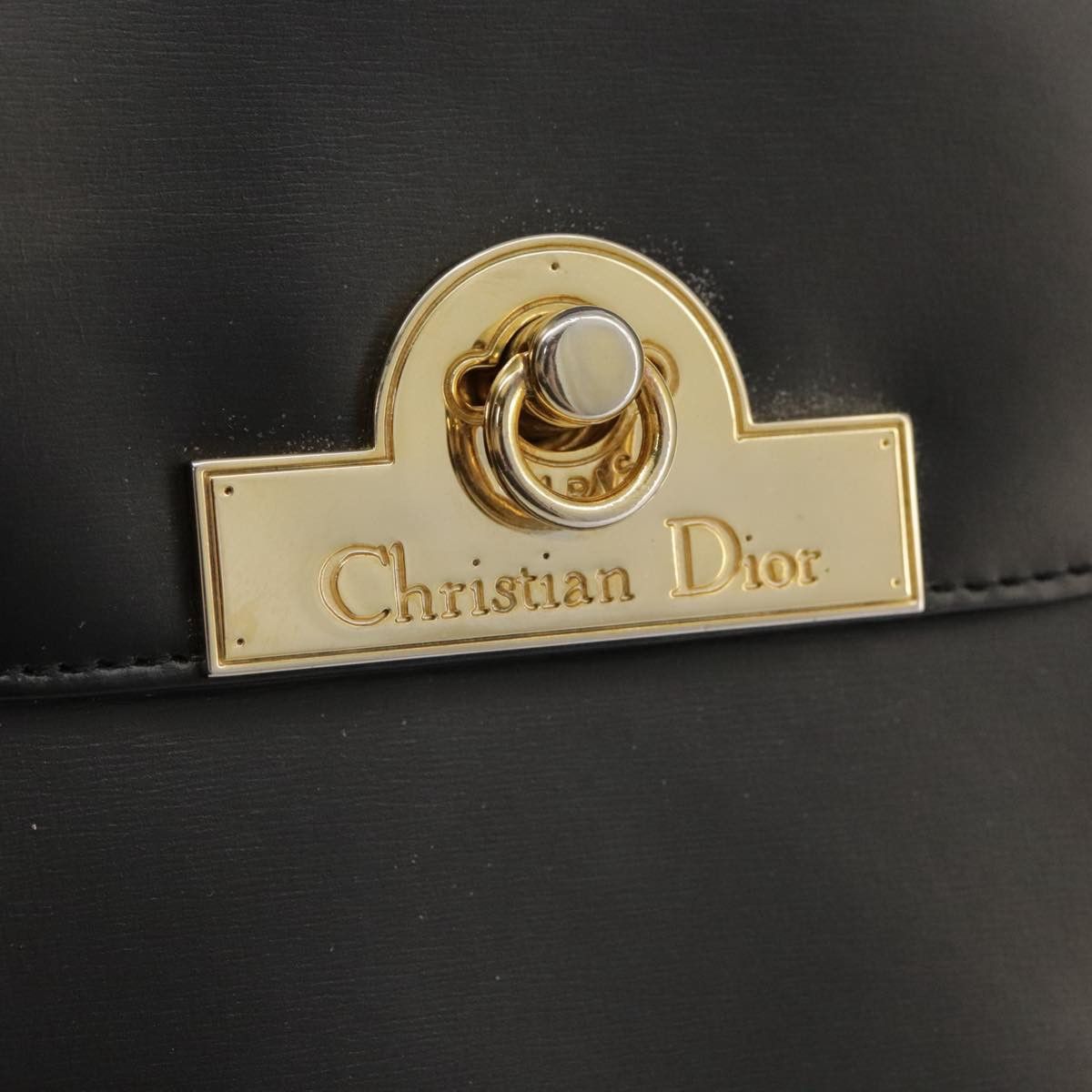 Dior -- Black Leather Handbag (Pre-Owned) Size ONE SIZE - 14 Thumbnail