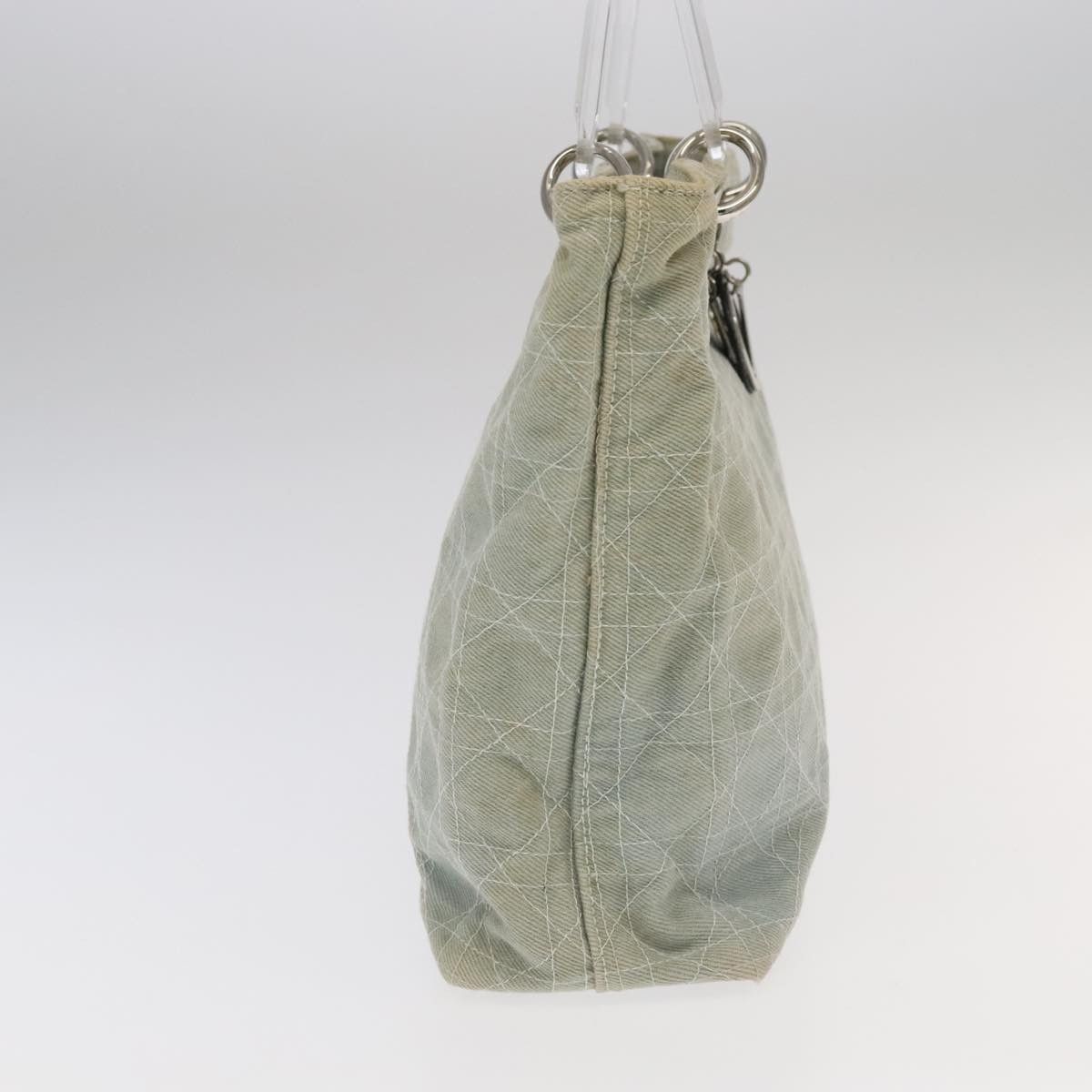 Dior Cannage Lady Blue Canvas Handbag (Pre-Owned) Size ONE SIZE - 4 Thumbnail