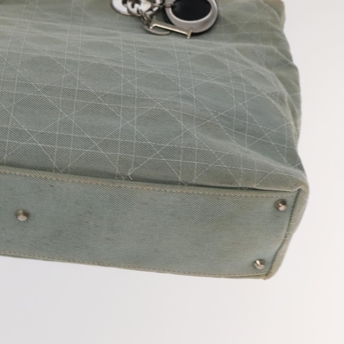 Dior Cannage Lady Blue Canvas Handbag (Pre-Owned) Size ONE SIZE - 9 Thumbnail