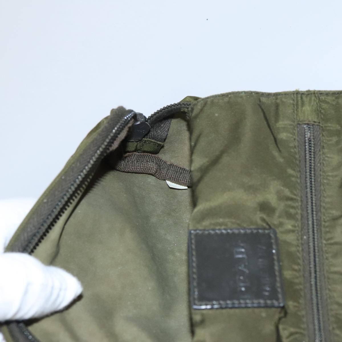 Prada Re-Nylon Khaki Synthetic Clutch Bag (Pre-Owned) Size ONE SIZE - 18 Thumbnail