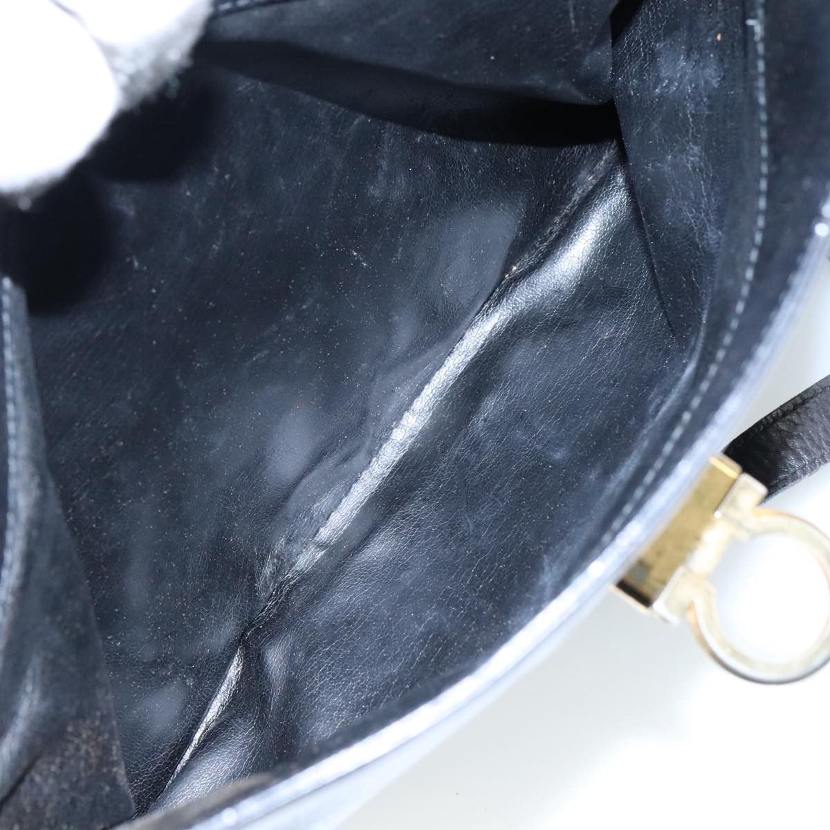Salvatore Ferragamo Gancini Black Leather Shoulder Bag (Pre-Owned) Size ONE SIZE - 11 Thumbnail