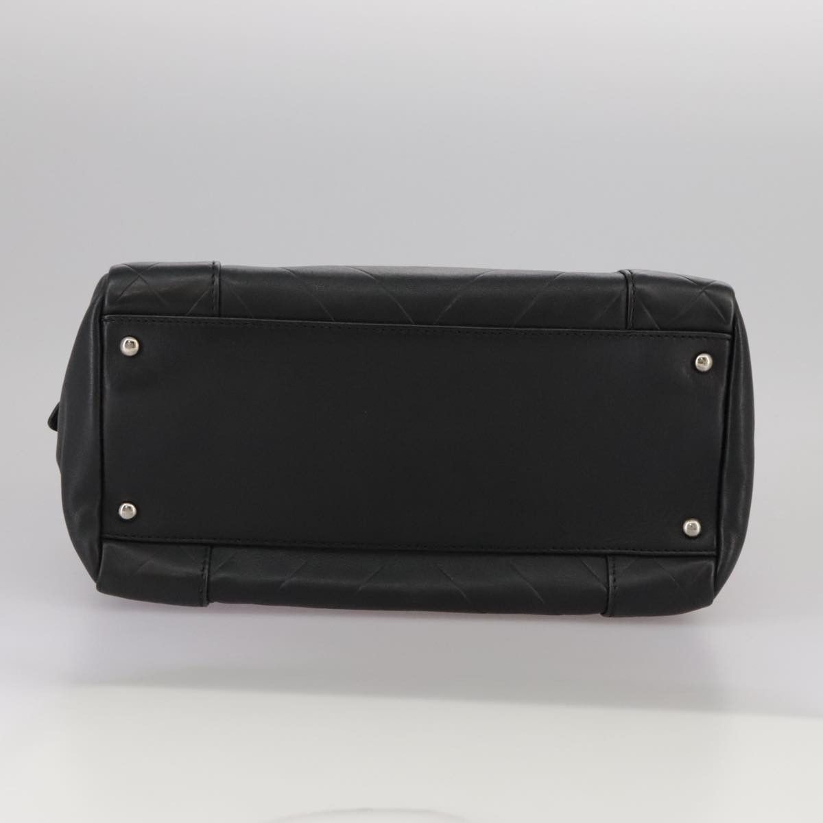 Chanel Logo Cc Black Leather Handbag (Pre-Owned) Size ONE SIZE - 7 Thumbnail