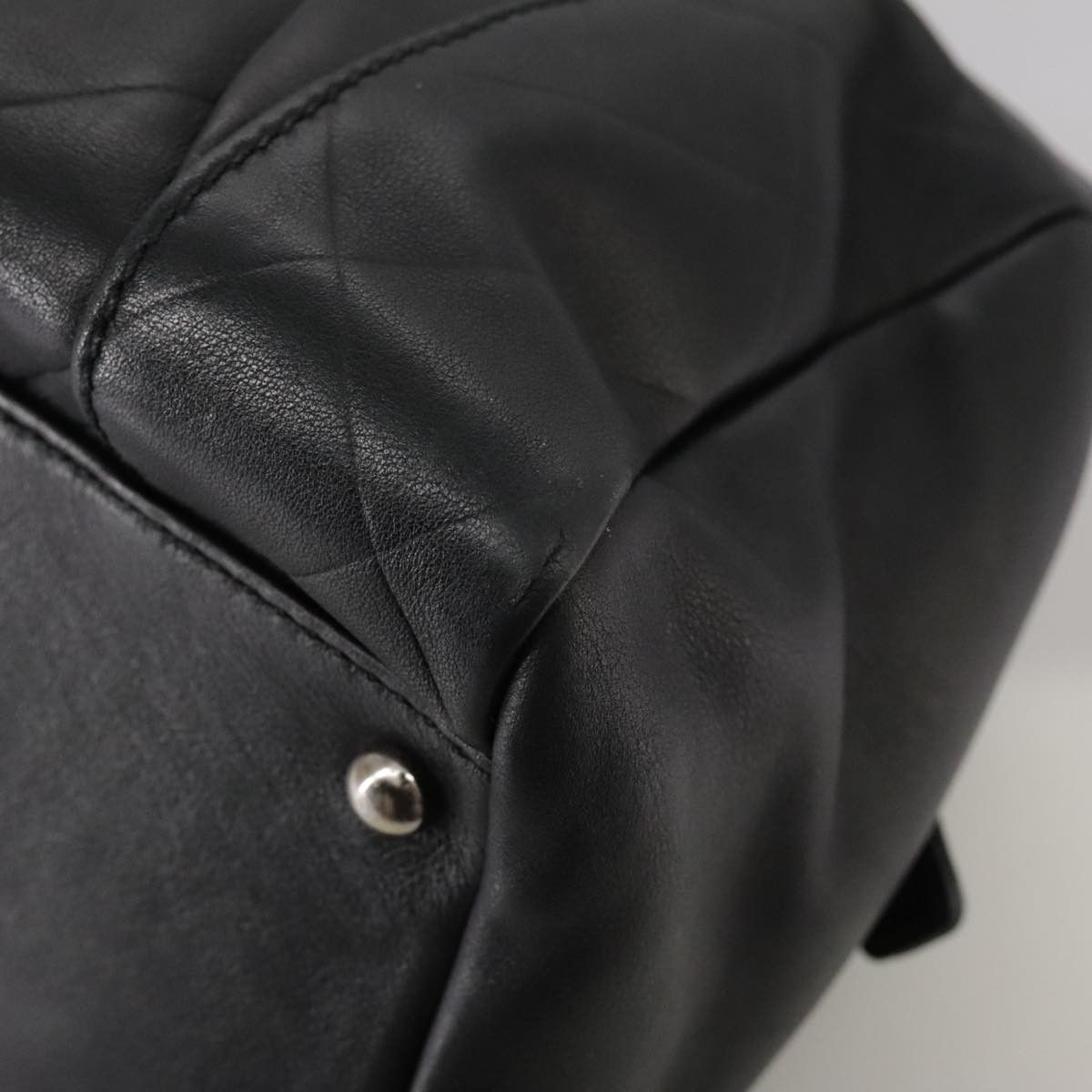 Chanel Logo Cc Black Leather Handbag (Pre-Owned) Size ONE SIZE - 11 Thumbnail