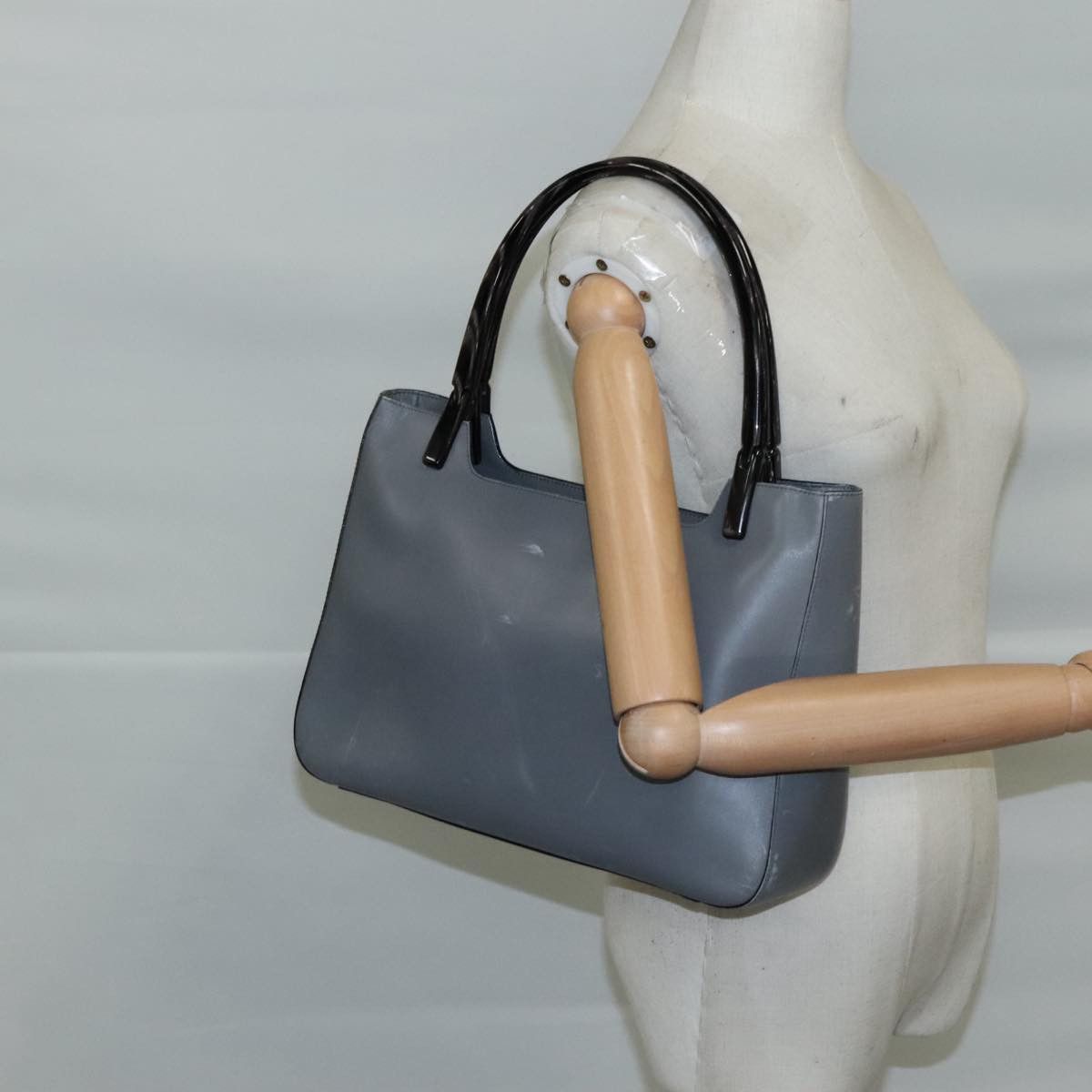 Prada Grey Leather Tote Bag (Pre-Owned) Size ONE SIZE - 14 Thumbnail