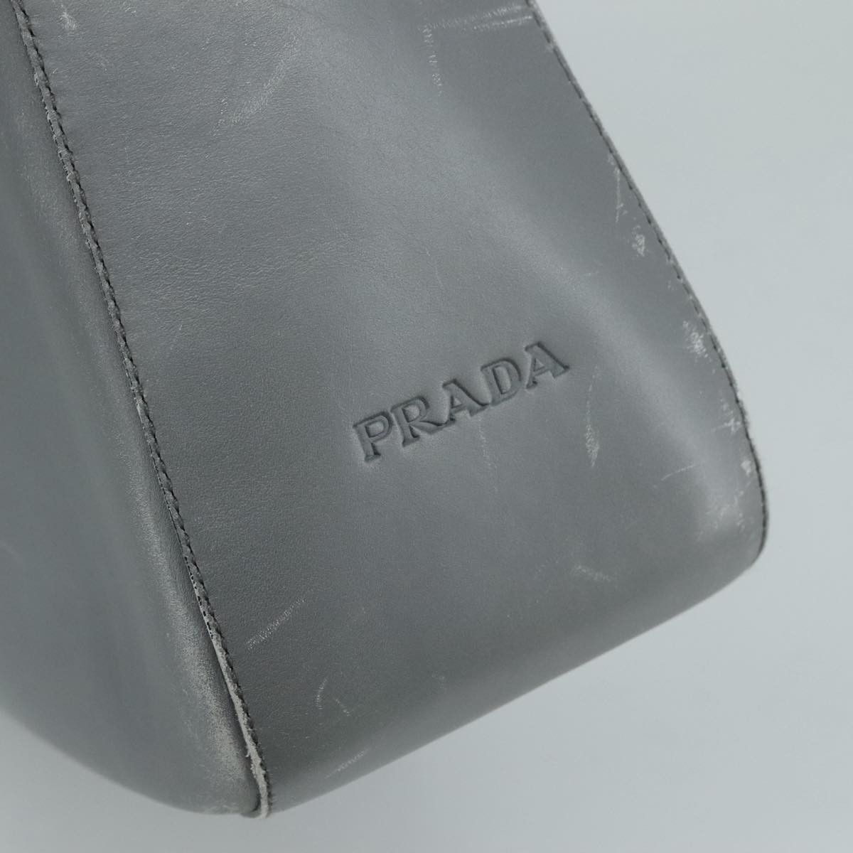 Prada Grey Leather Tote Bag (Pre-Owned) Size ONE SIZE - 13 Thumbnail
