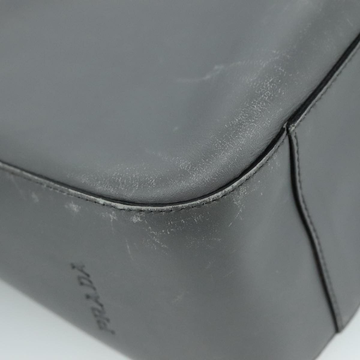 Prada Grey Leather Tote Bag (Pre-Owned) Size ONE SIZE - 8 Thumbnail