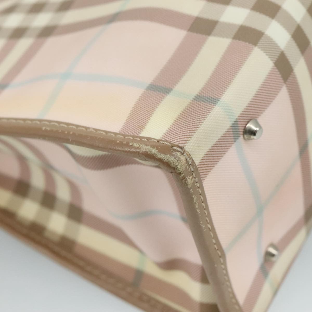 Burberry Nova Check Beige Canvas Handbag (Pre-Owned) Size ONE SIZE - 8 Thumbnail