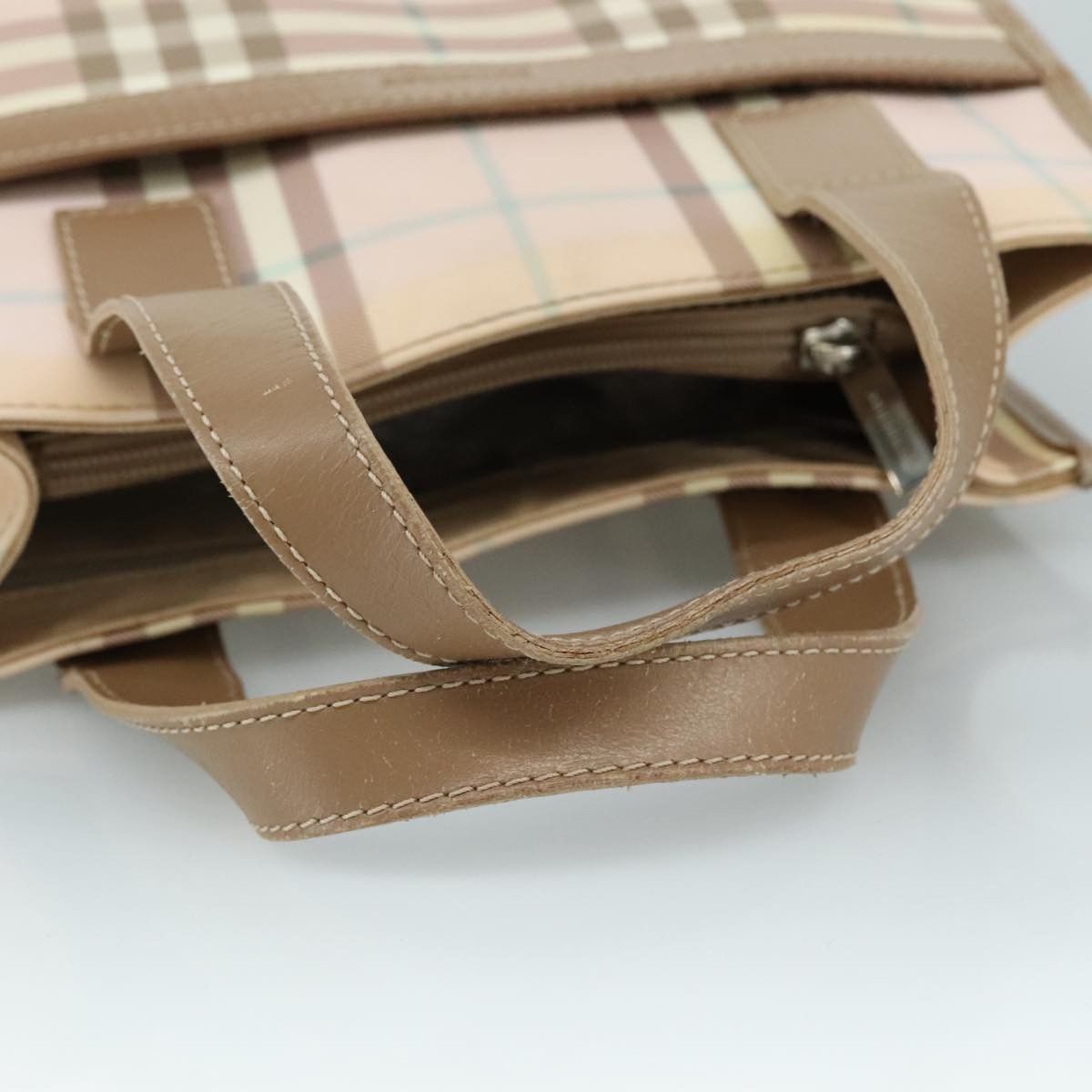 Burberry Nova Check Beige Canvas Handbag (Pre-Owned) Size ONE SIZE - 5 Thumbnail
