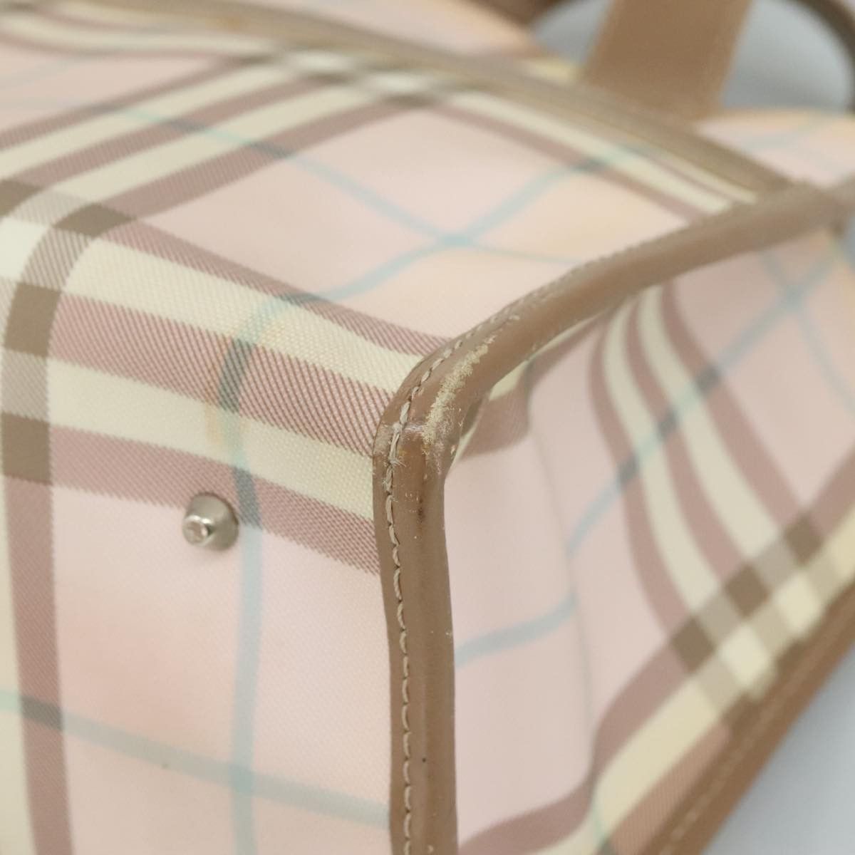Burberry Nova Check Beige Canvas Handbag (Pre-Owned) Size ONE SIZE - 9 Thumbnail