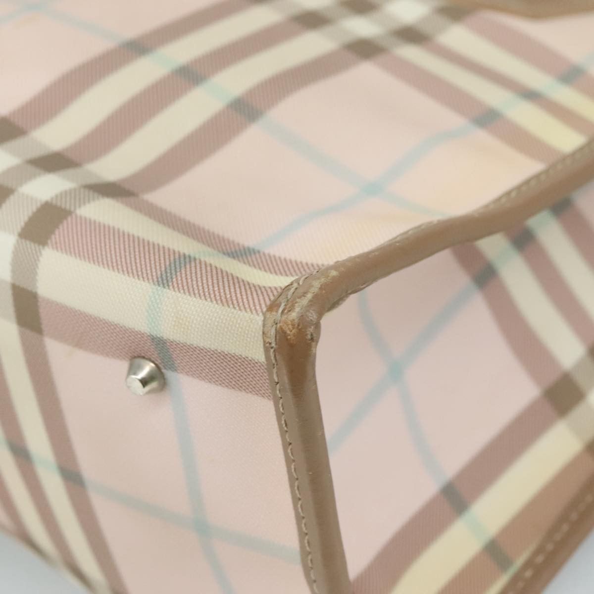 Burberry Nova Check Beige Canvas Handbag (Pre-Owned) Size ONE SIZE - 7 Thumbnail