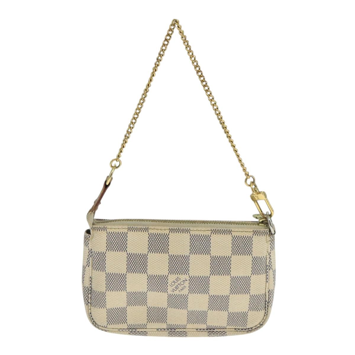 Louis Vuitton Mini Pochette Accessoires White Canvas Clutch Bag Size ONE SIZE - 2 Thumbnail