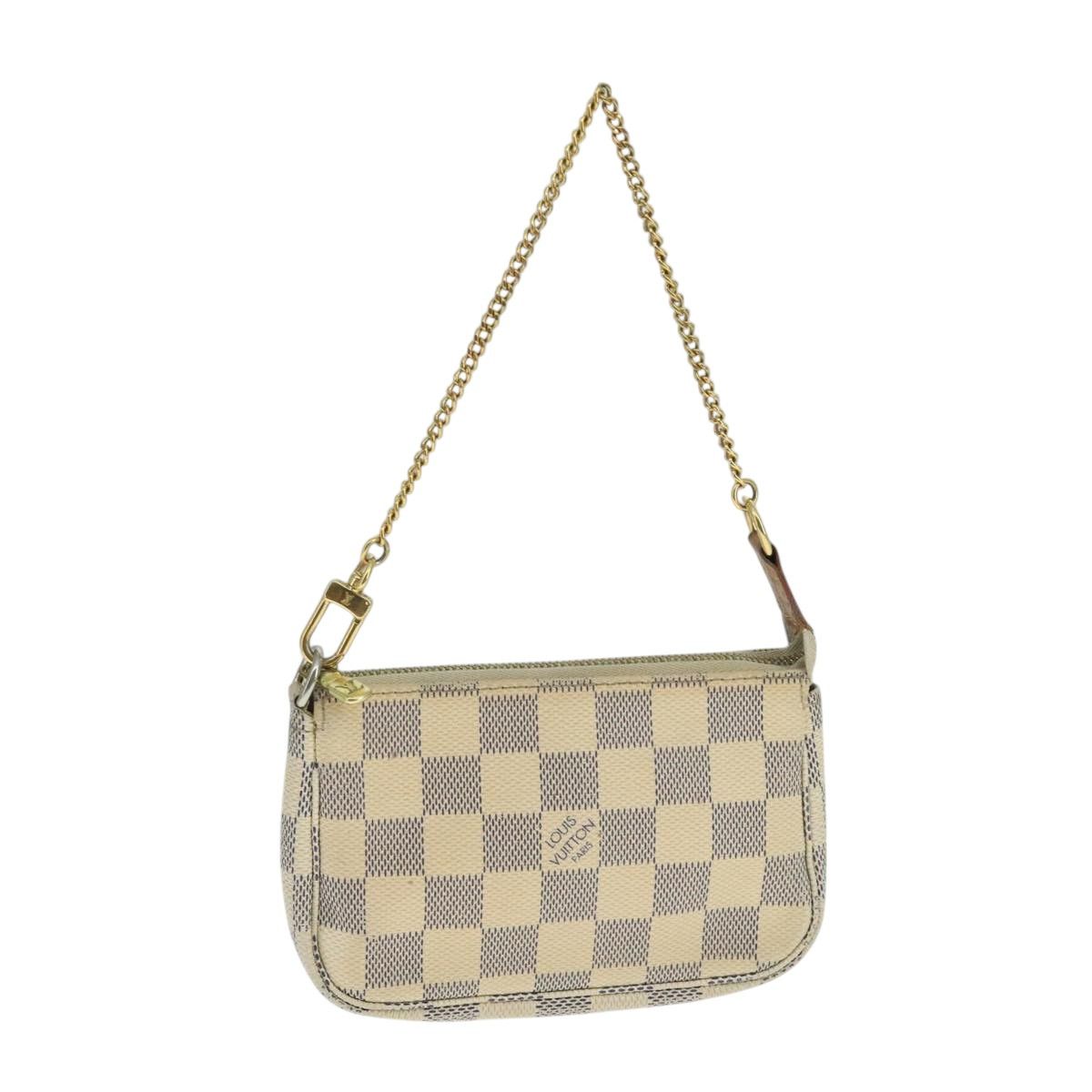 Louis Vuitton Mini Pochette Accessoires White Canvas Clutch Bag Size ONE SIZE - 17 Thumbnail