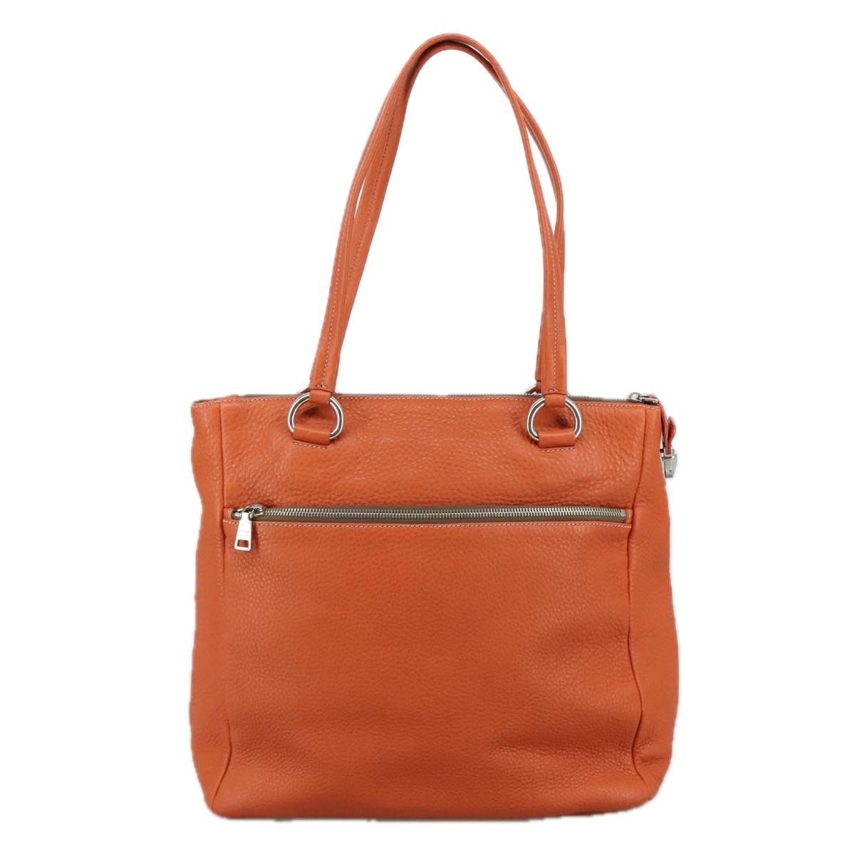 Prada Saffiano Orange Leather Shoulder Bag (Pre-Owned) Size ONE SIZE - 2 Thumbnail