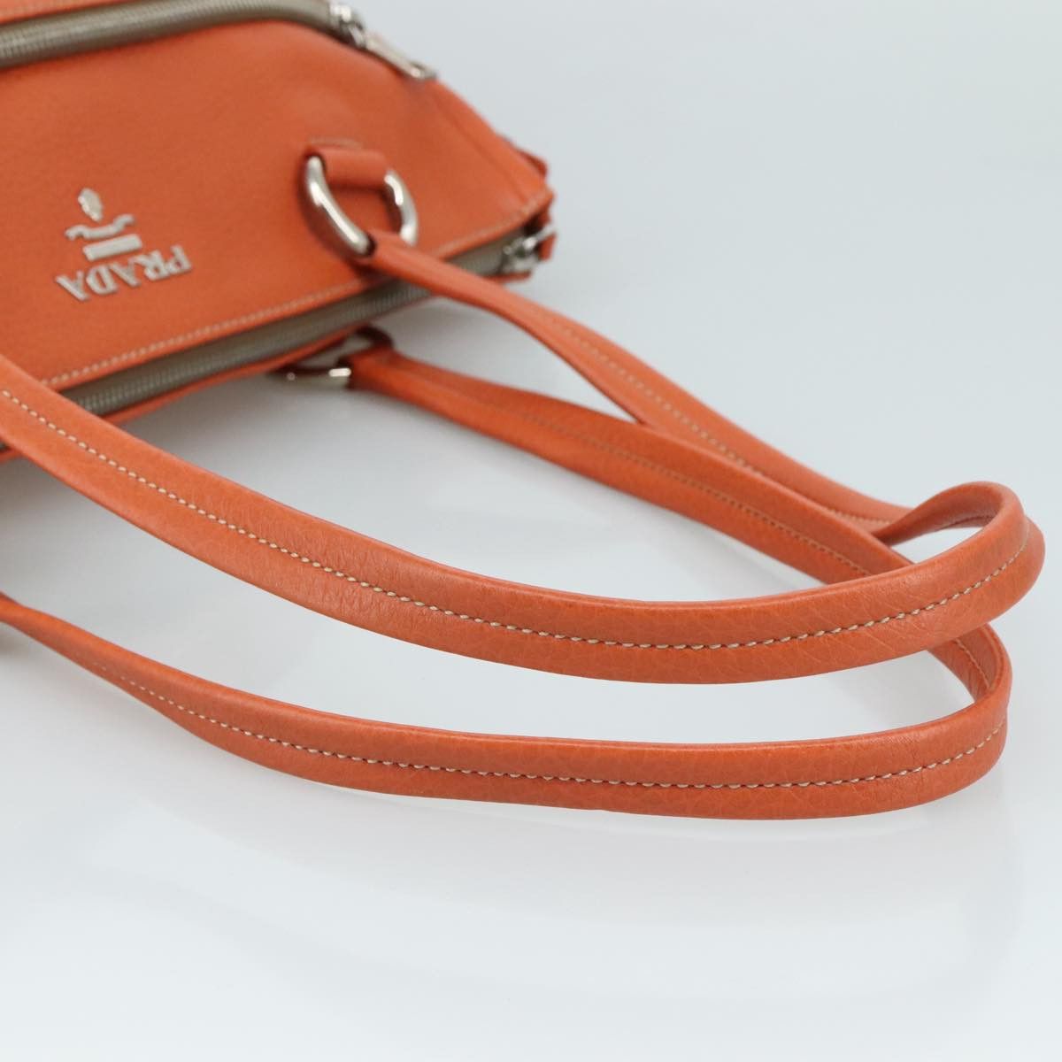 Prada Saffiano Orange Leather Shoulder Bag (Pre-Owned) Size ONE SIZE - 5 Thumbnail