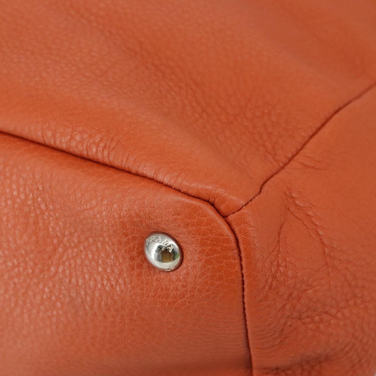 Prada Saffiano Orange Leather Shoulder Bag (Pre-Owned) Size ONE SIZE - 10 Thumbnail