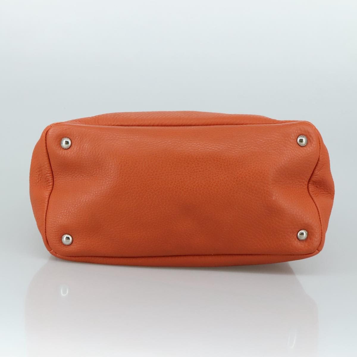 Prada Saffiano Orange Leather Shoulder Bag (Pre-Owned) Size ONE SIZE - 7 Thumbnail