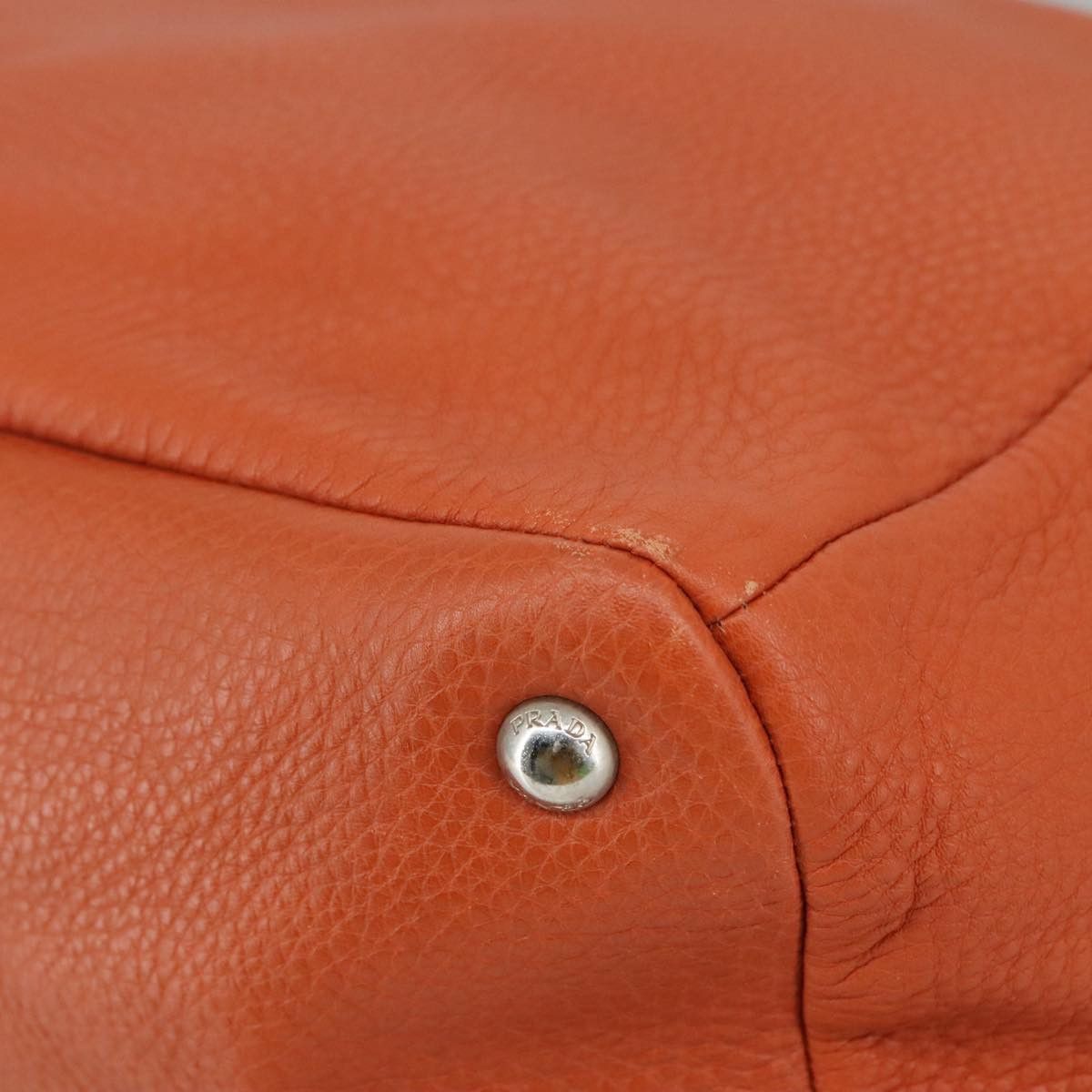 Prada Saffiano Orange Leather Shoulder Bag (Pre-Owned) Size ONE SIZE - 8 Thumbnail