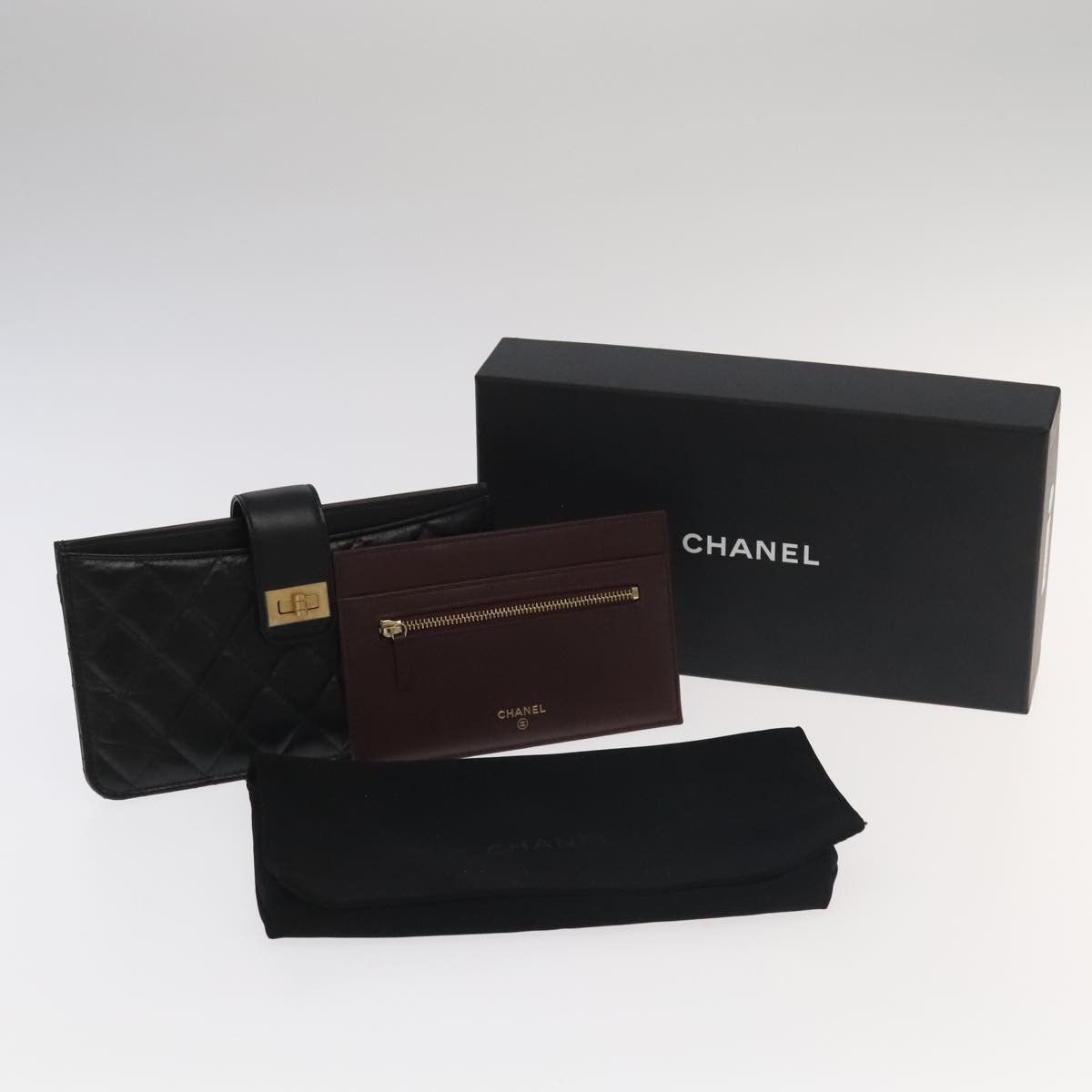 Chanel 2,55 Black Leather Wallet (Pre-Owned) Size ONE SIZE - 10 Thumbnail