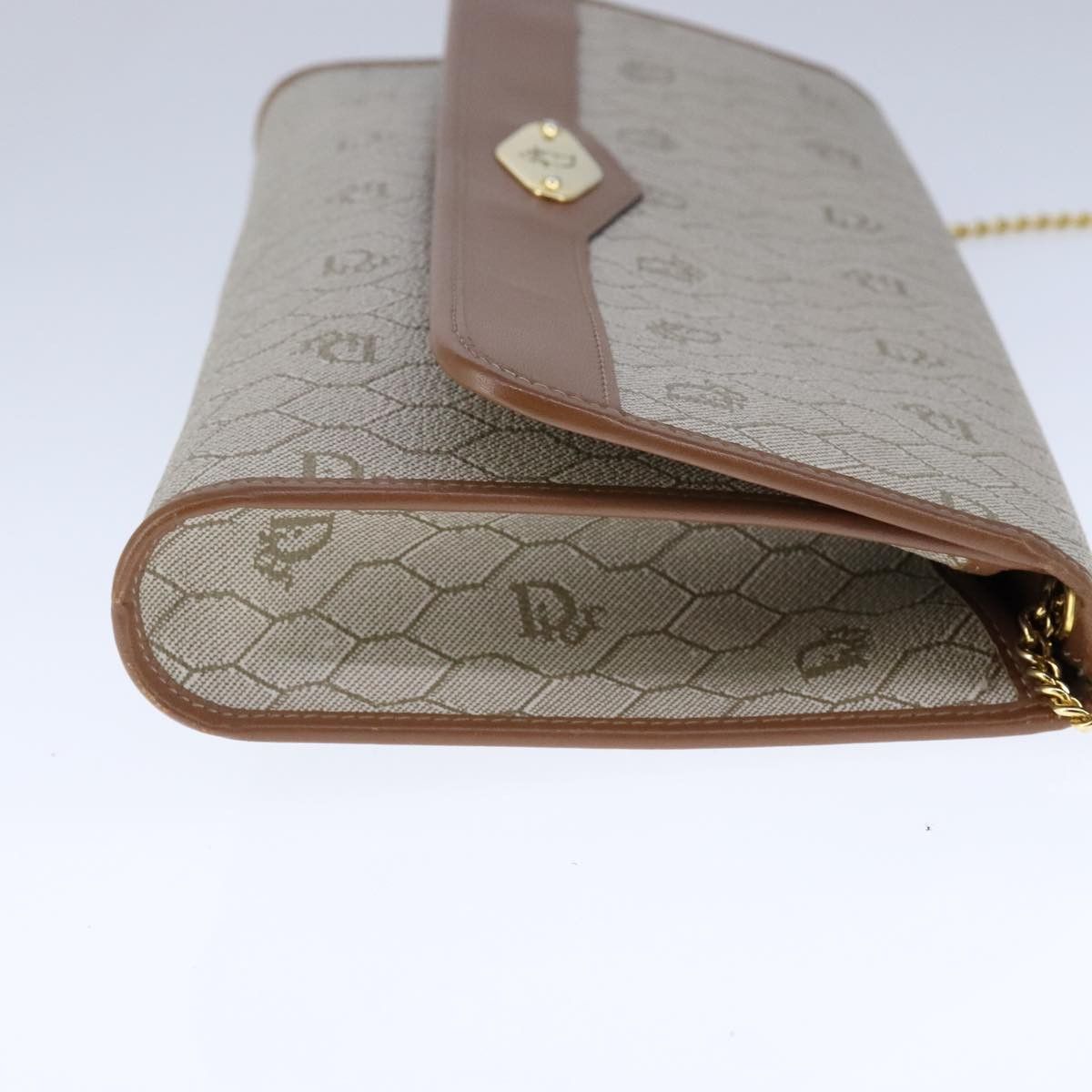 Dior Honeycomb Beige Canvas Shoulder Bag (Pre-Owned) Size ONE SIZE - 4 Thumbnail