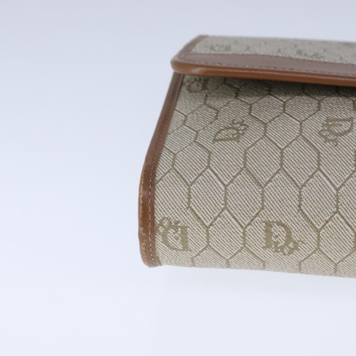 Dior Honeycomb Beige Canvas Shoulder Bag (Pre-Owned) Size ONE SIZE - 7 Thumbnail