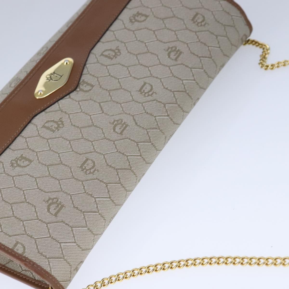 Dior Honeycomb Beige Canvas Shoulder Bag (Pre-Owned) Size ONE SIZE - 15 Thumbnail